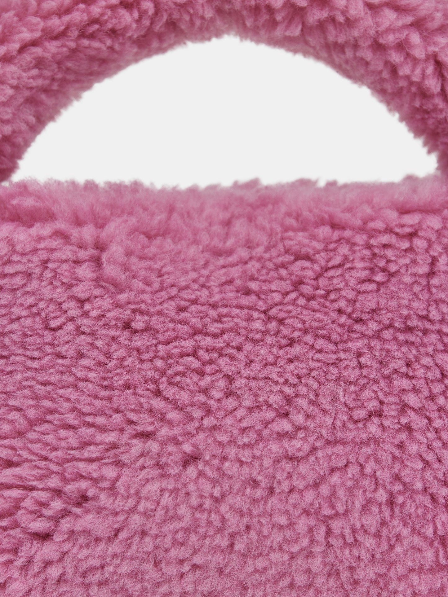 Faux Shearing Tote Bag, Pink