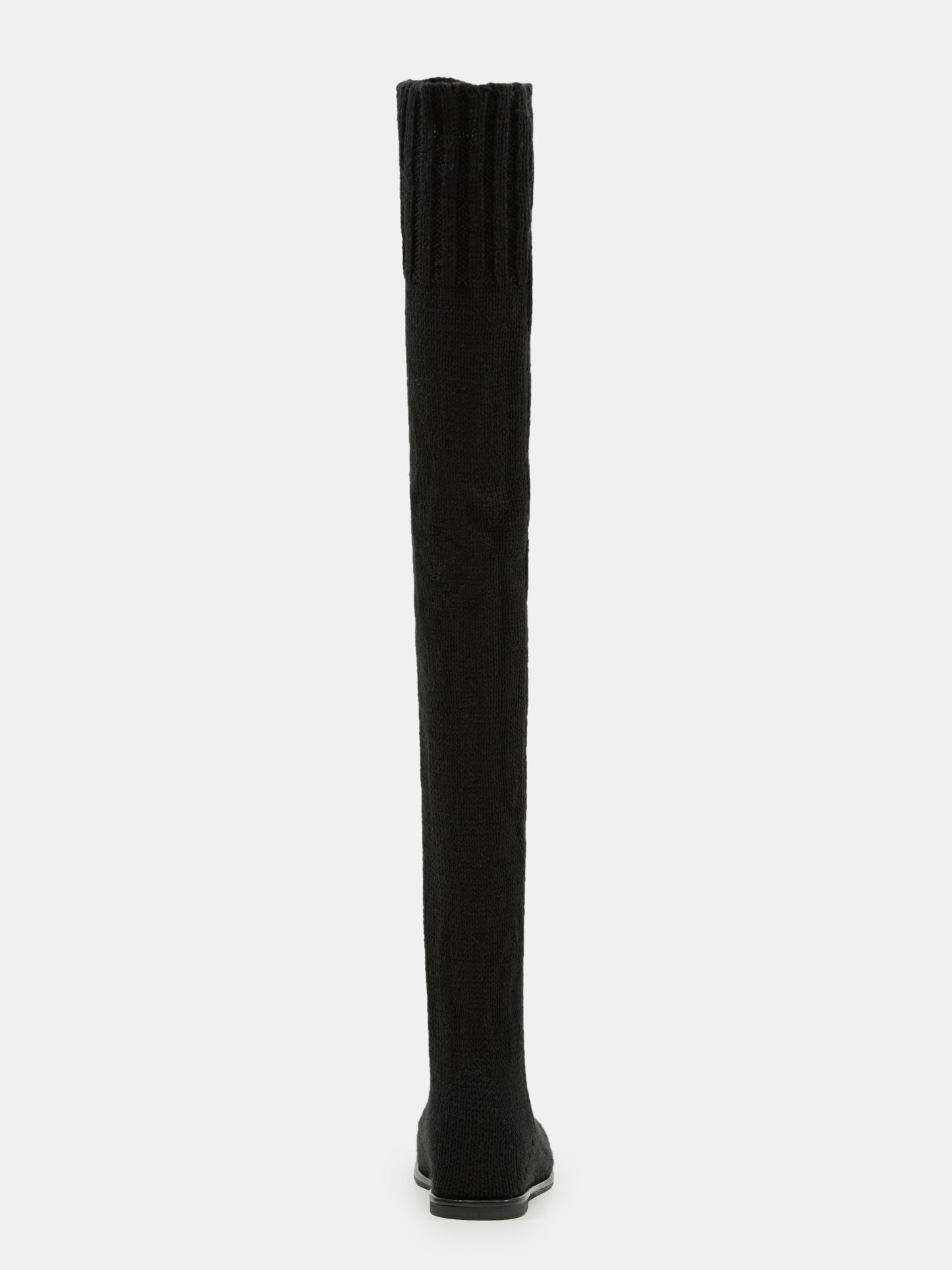 Thigh-High Sock Boots, Black