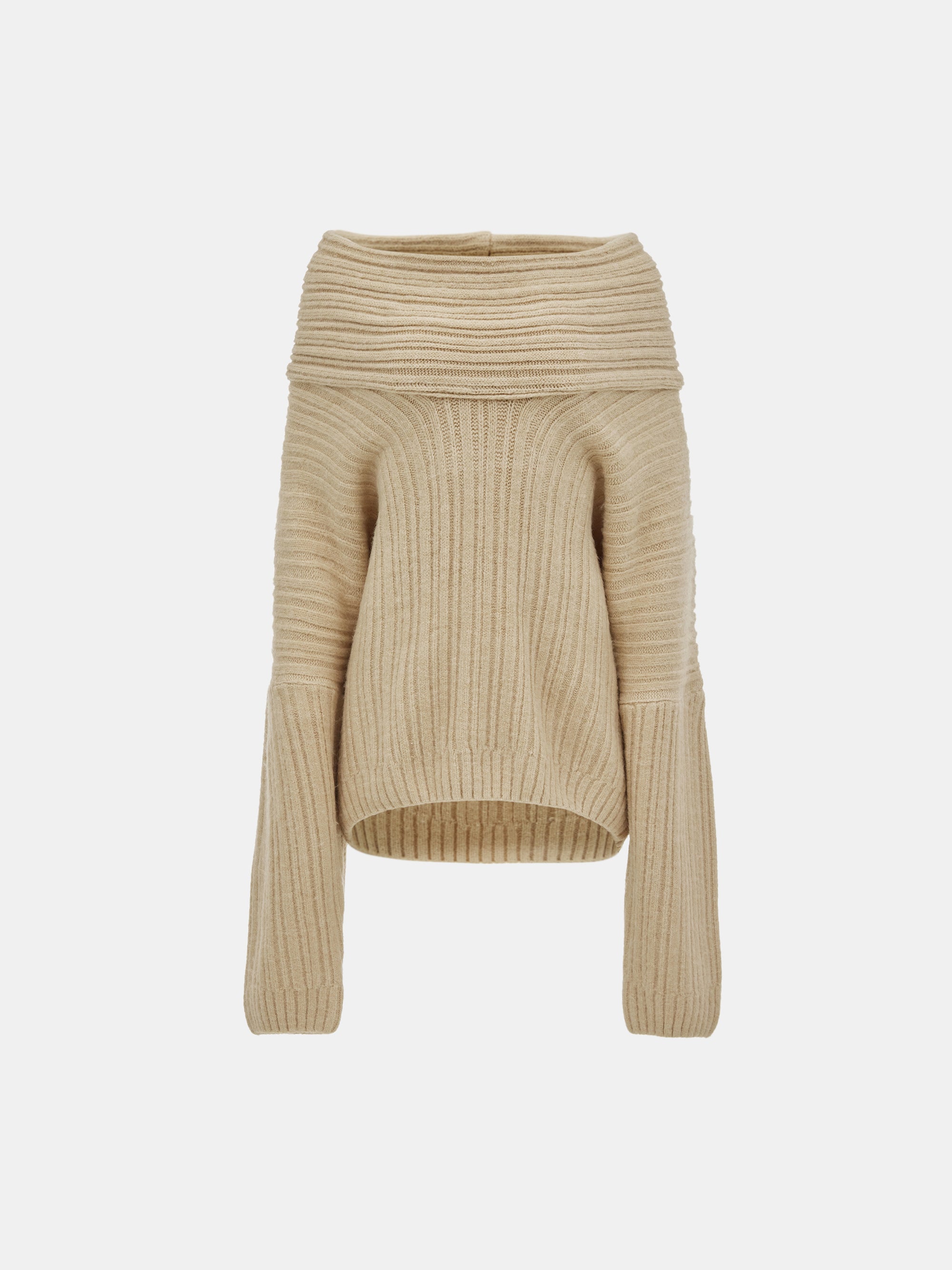 Becca Oversized High Roll Knit Pullover, Butter