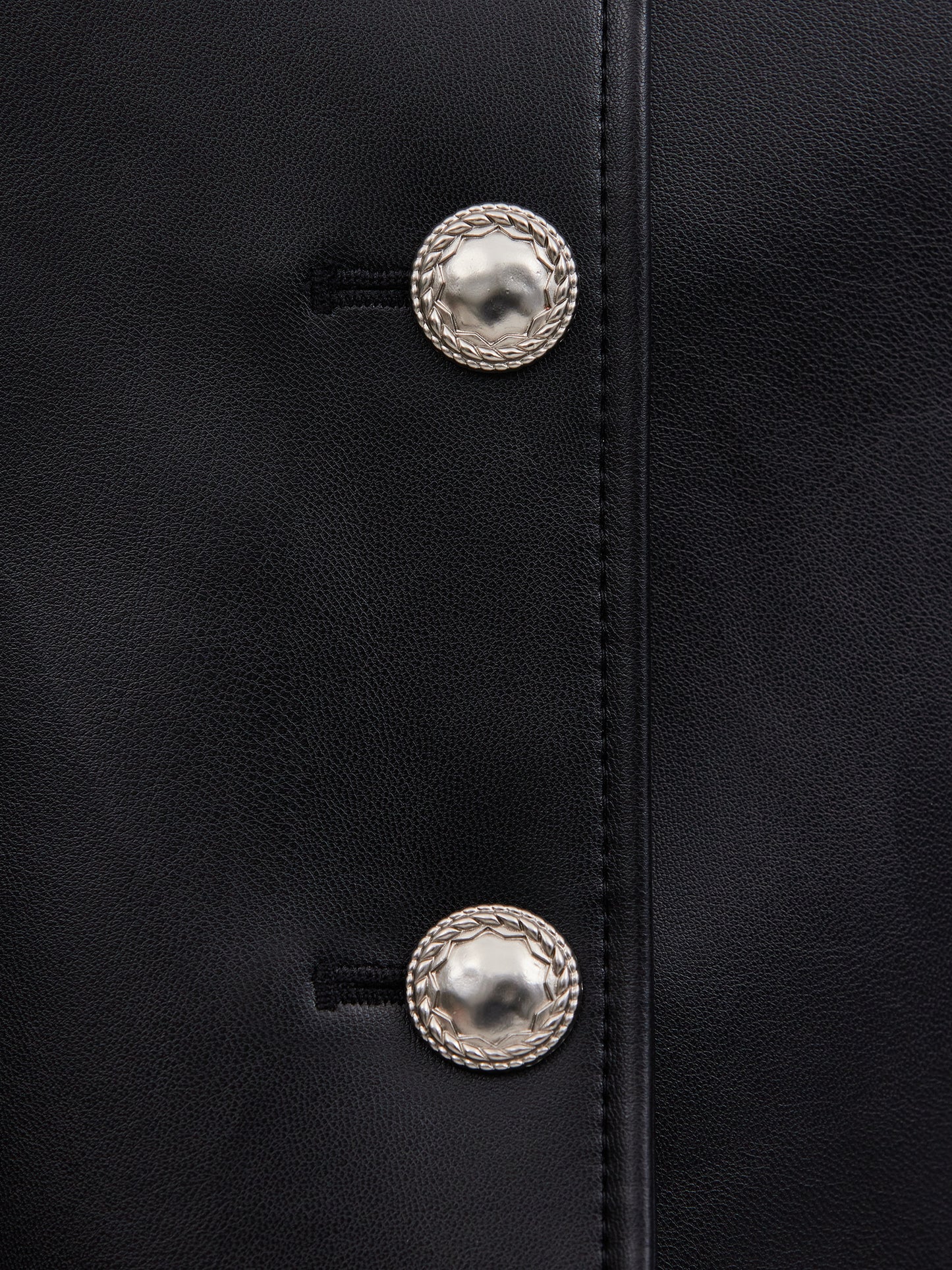 Cropped Vegan Leather Jacket, Black
