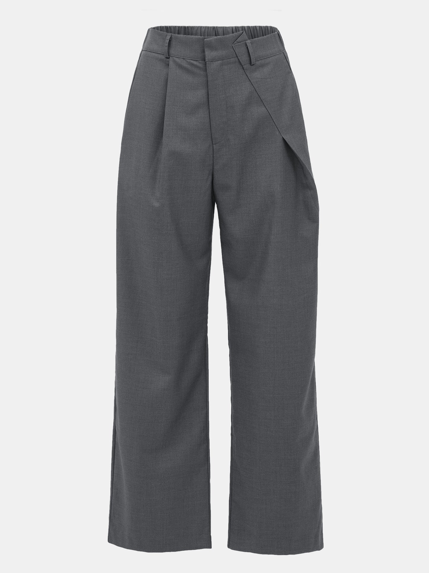 Bias Folded Trousers, Gris