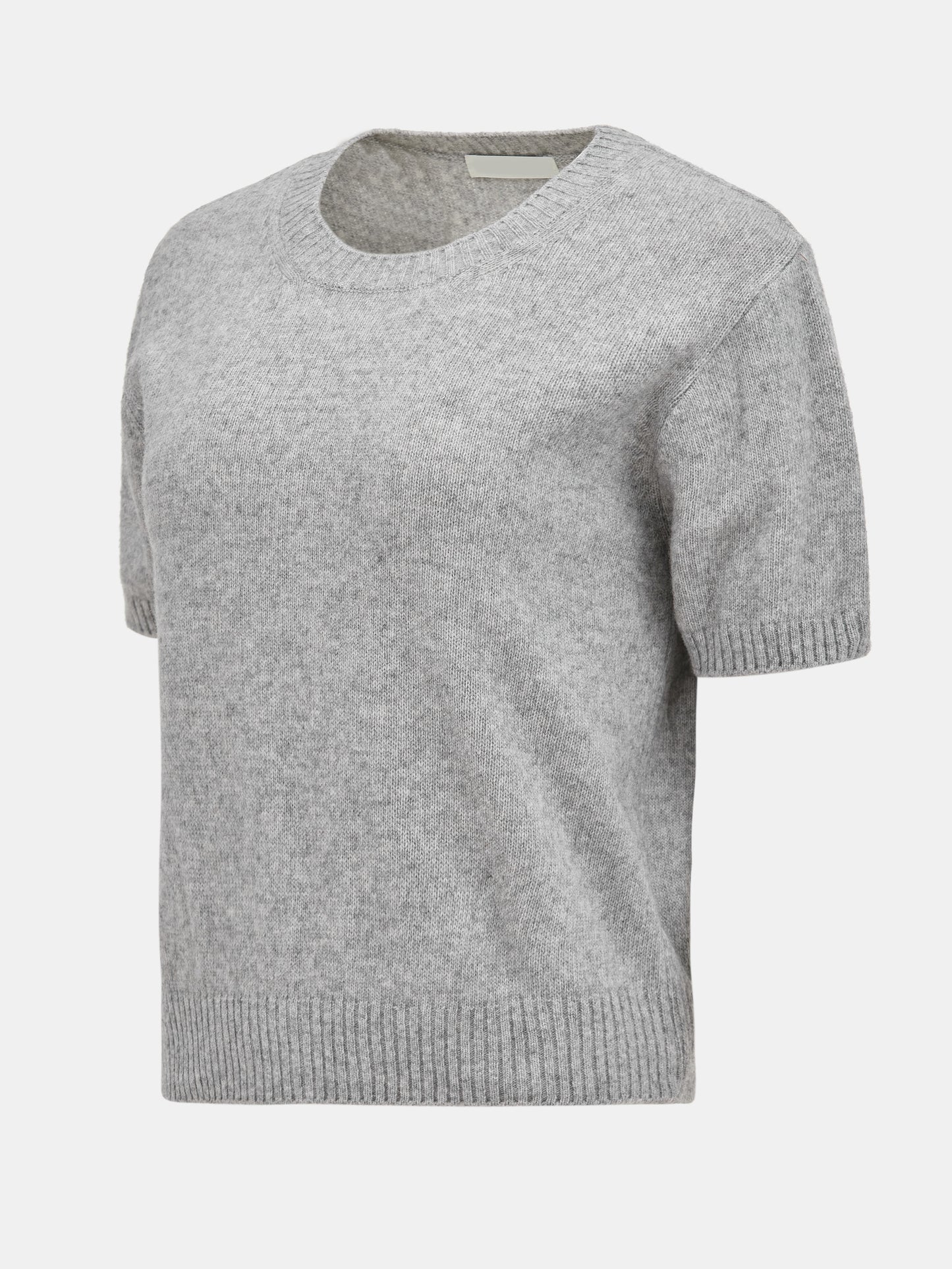 Two-Piece Cashmere Knit Set, Grey Melange