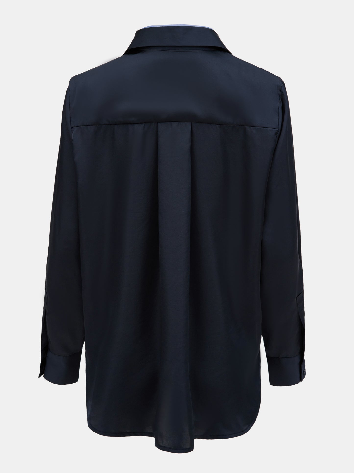 Adjustable Twisted Double Layer Shirt, Navy
