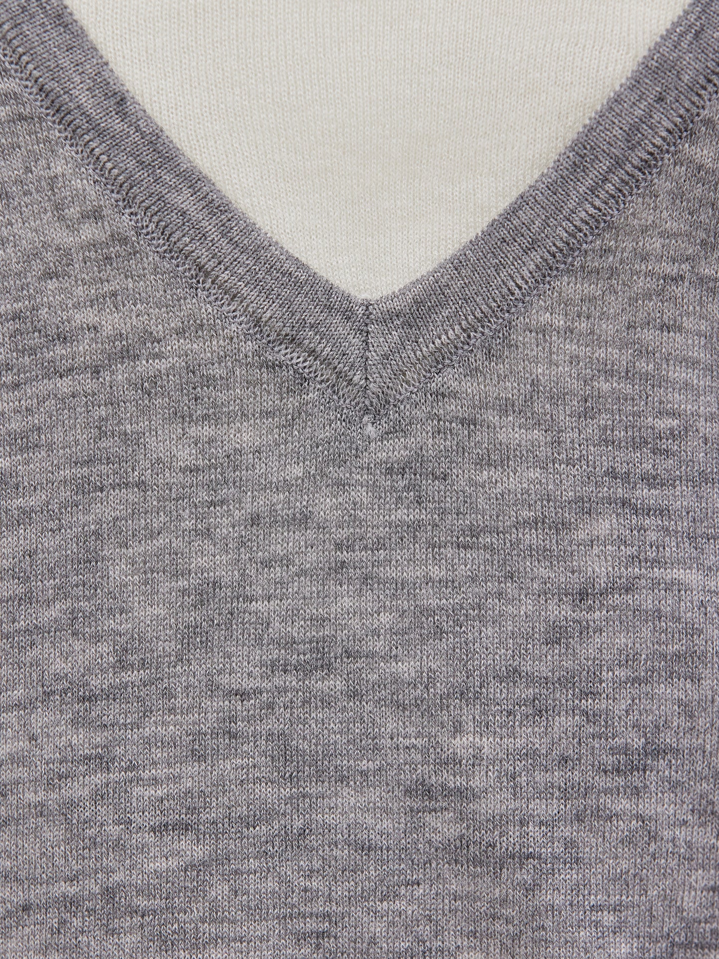Layered Knit, Grey/Ivory