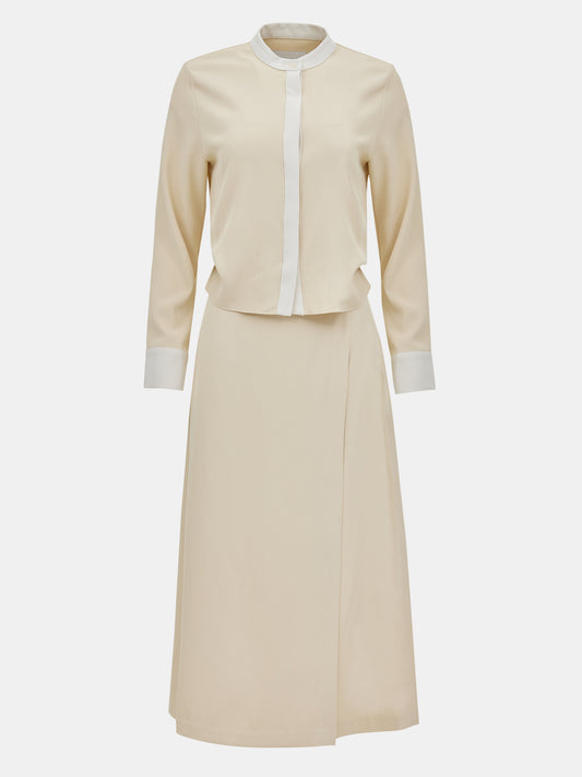 Classic Midi Dress, Blanc