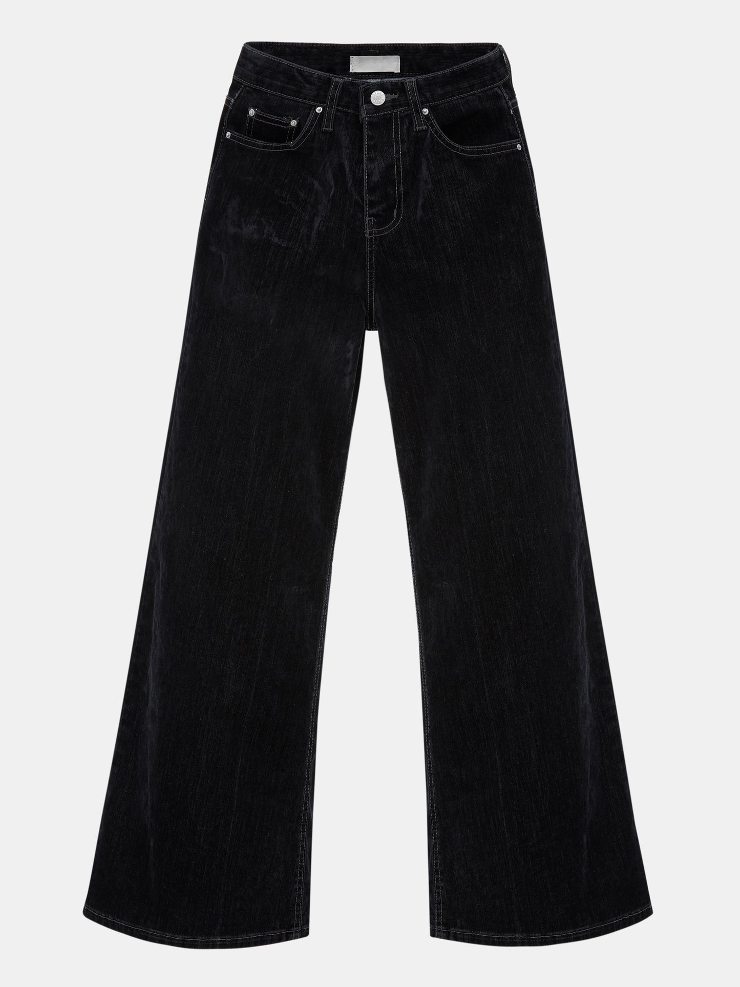 Exaggerated Wide-Leg Jeans, Black – SourceUnknown