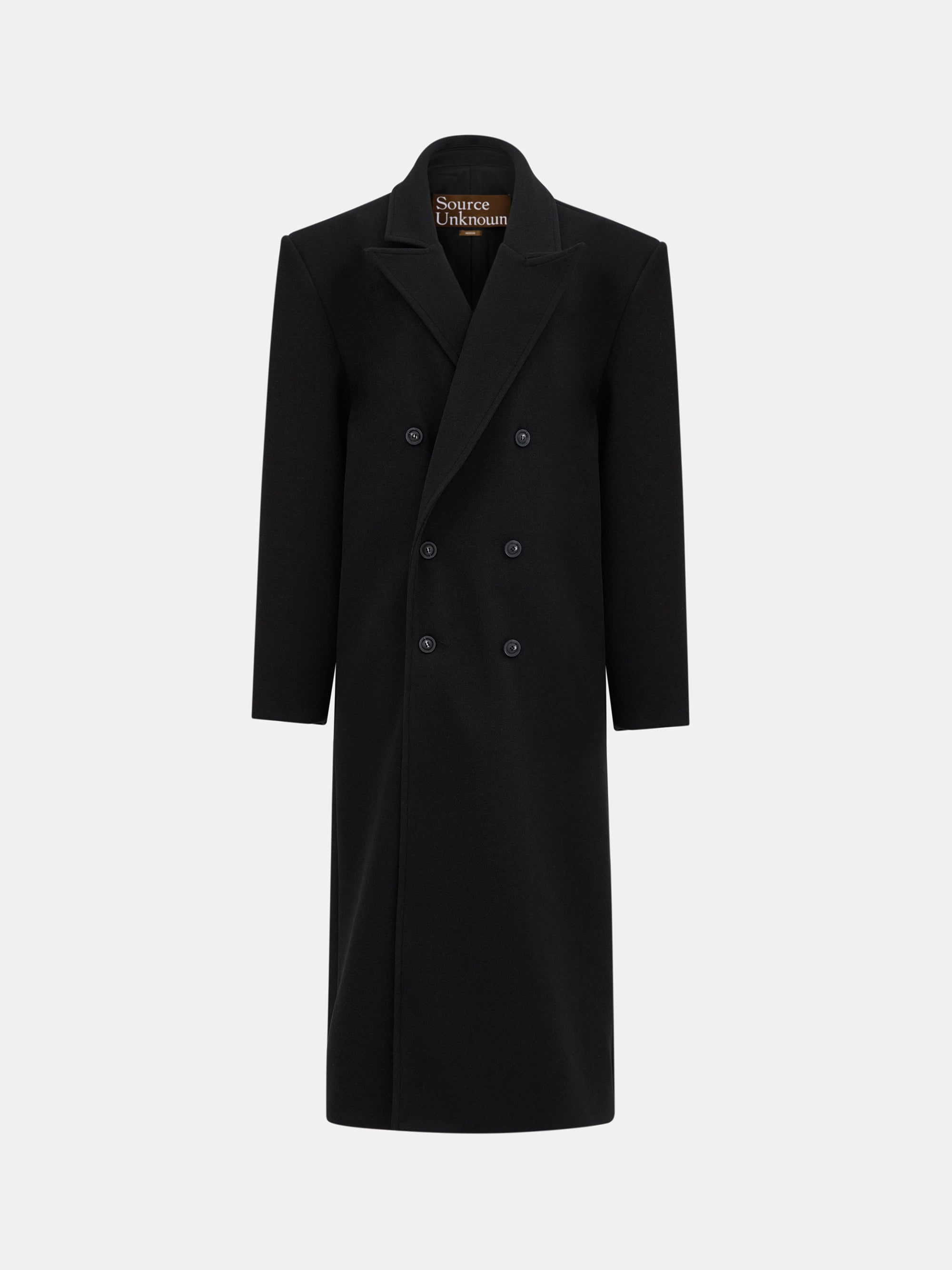 Wallis Oversized Grandpa Coat, Black