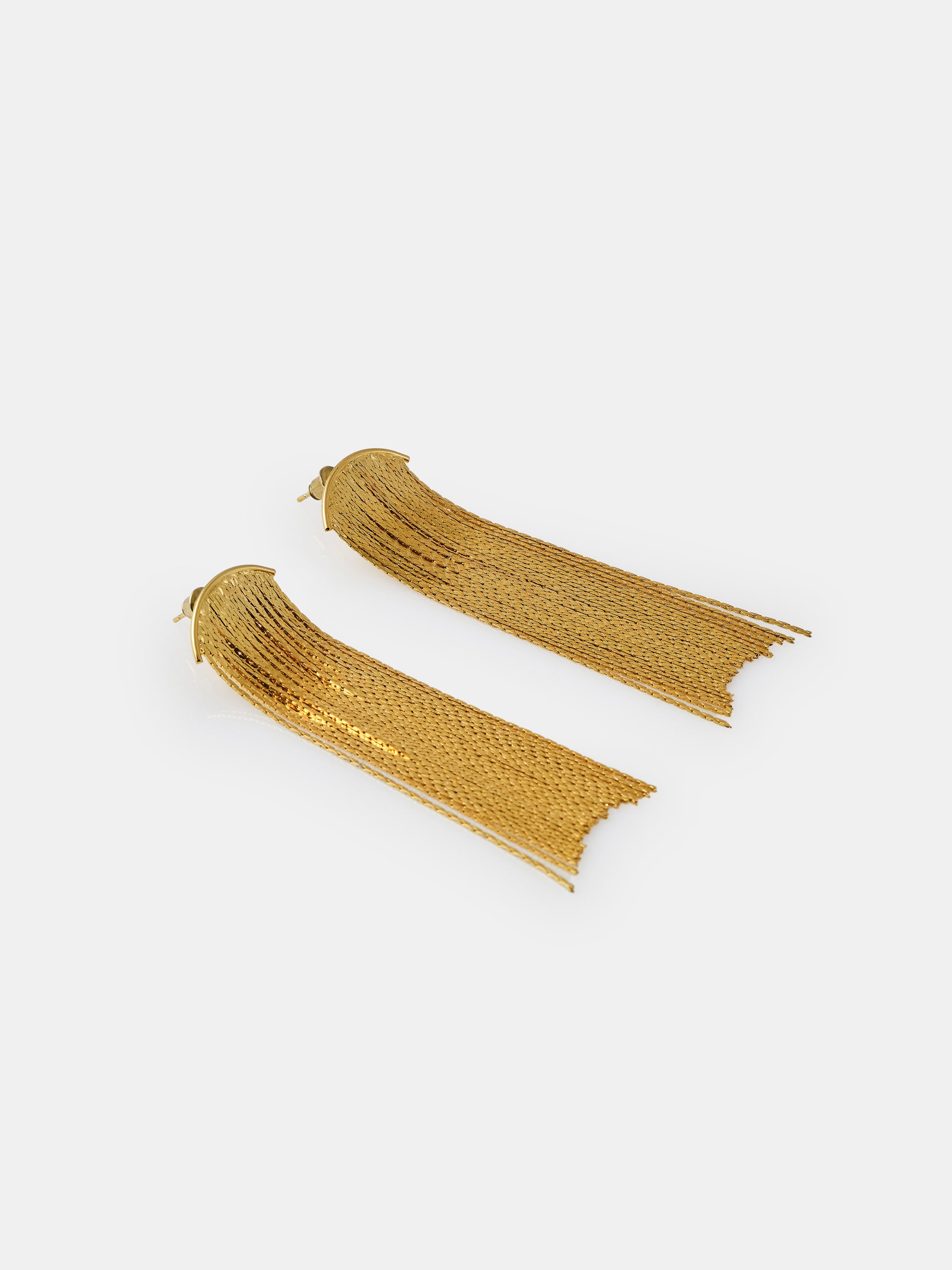 Tassel Drop Earrings, Gold