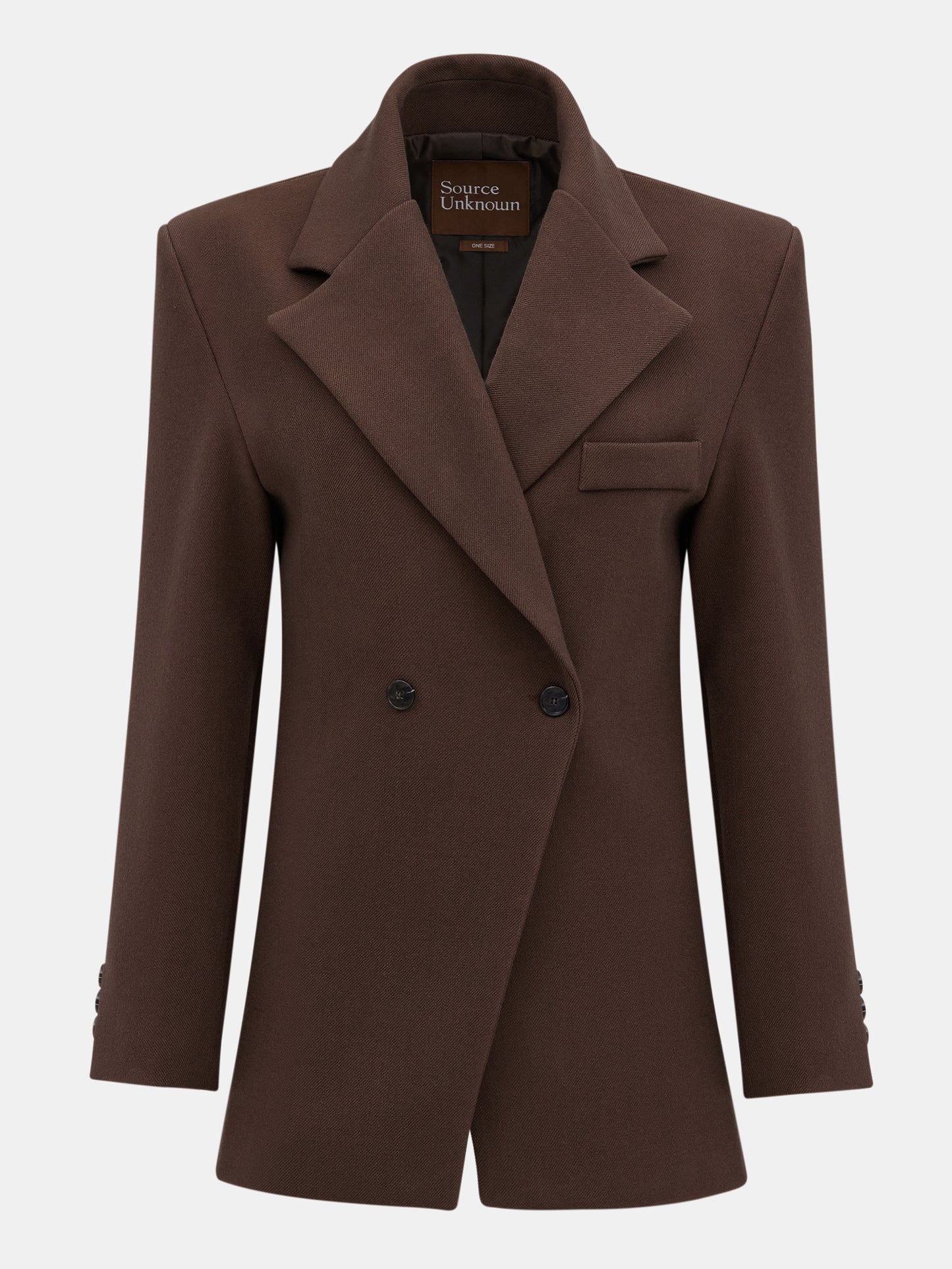 (Pre-order) Nangy Double Breasted Cinched Blazer, Pecan
