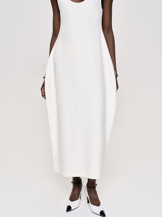 (Pre-order) Adua Vase Midi Dress, White