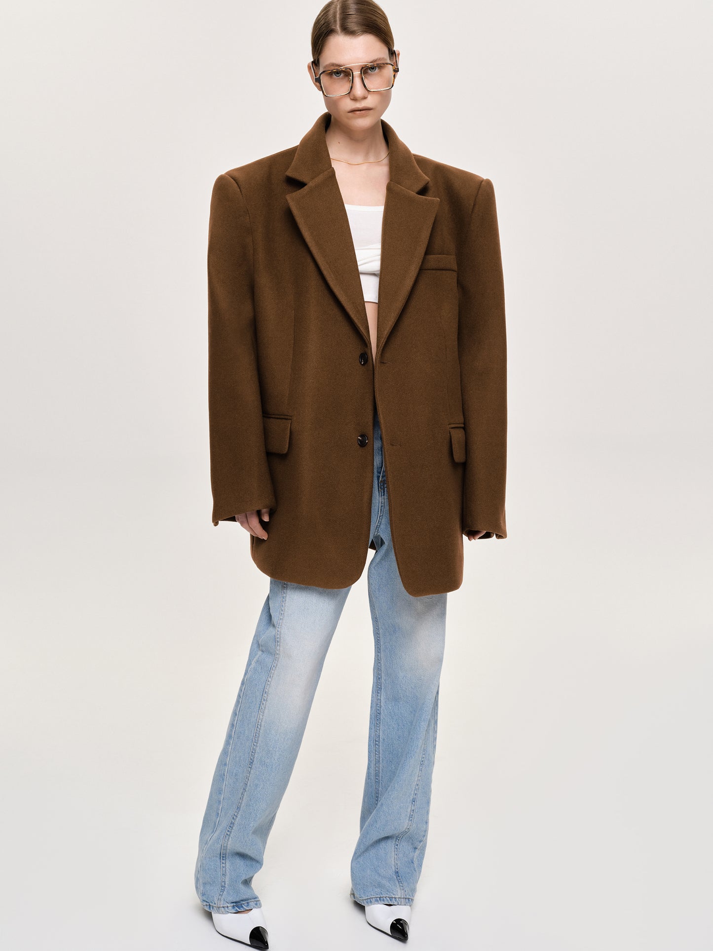 Hayk Oversized Boyfriend Blazer, Java