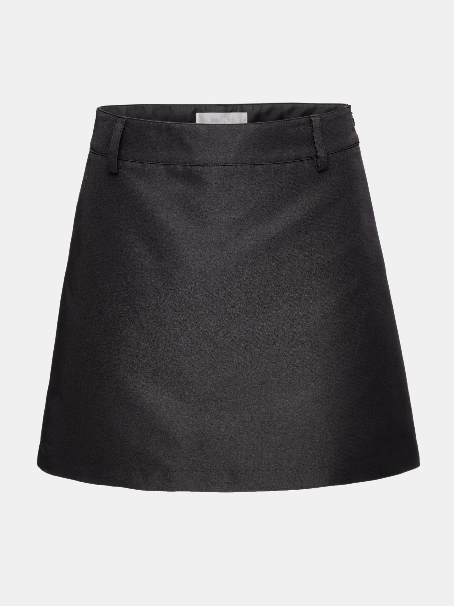 Nylon Suit Miniskirt, Black