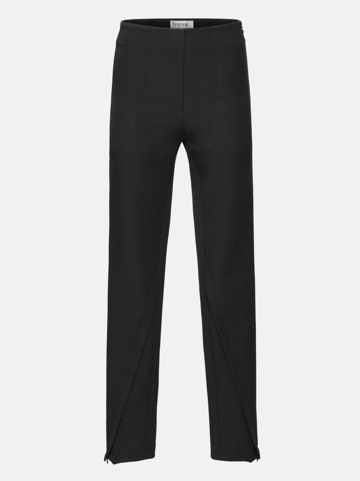 Tyia Bias-Cut Slim Trousers, Black