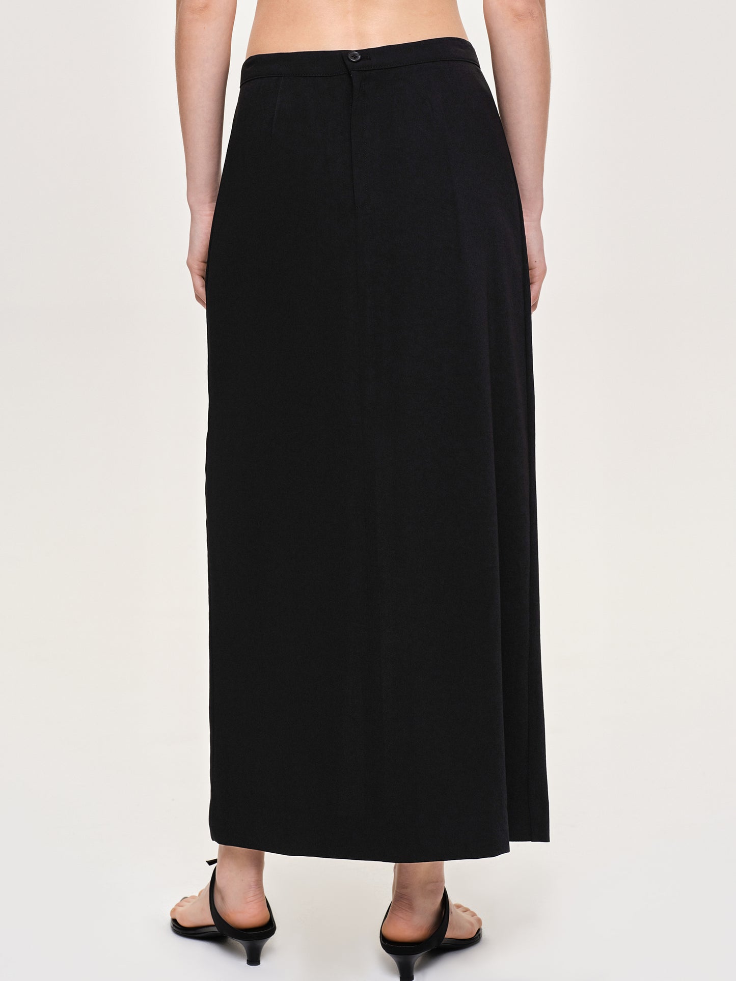 Slit Maxi Skirt, Black