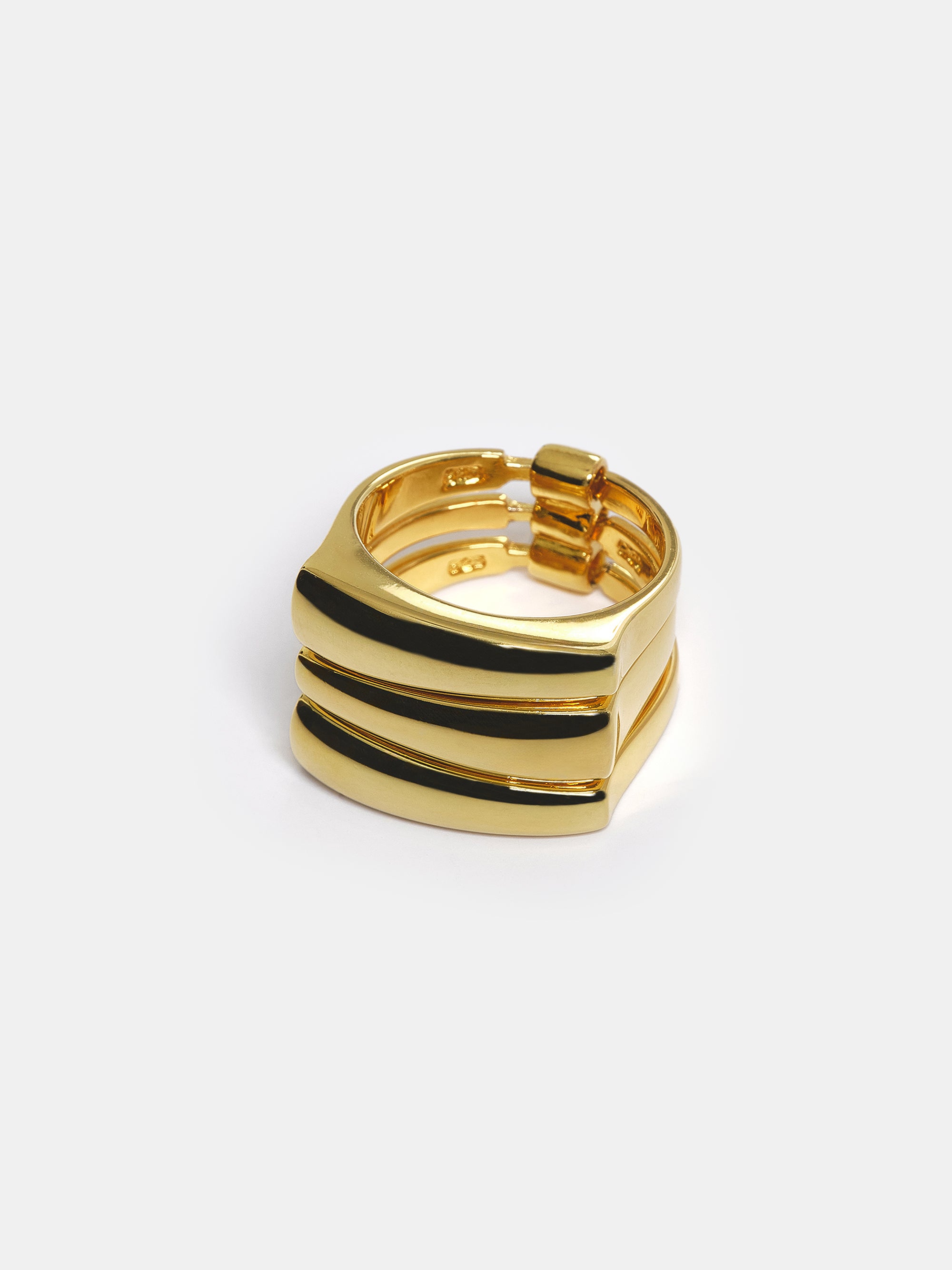 Tiered Bang Ring, Gold