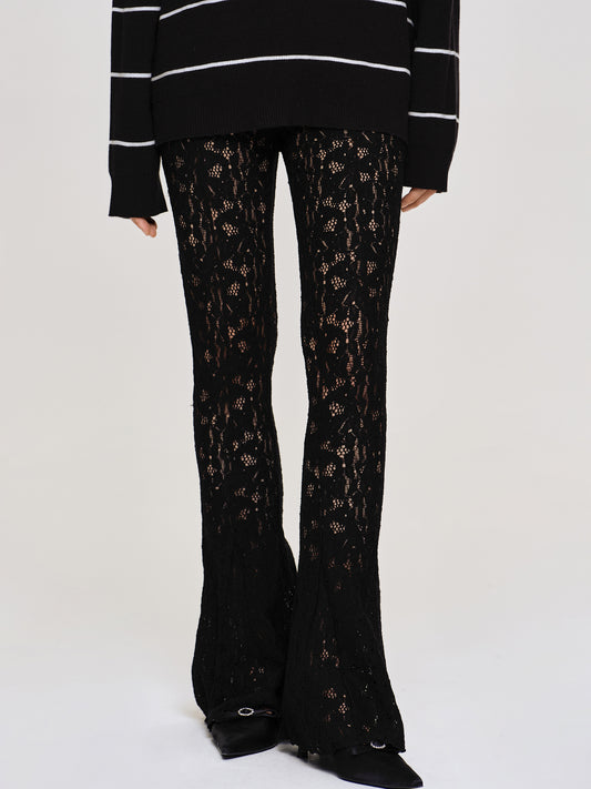 Chantilly Lace Pants, Black