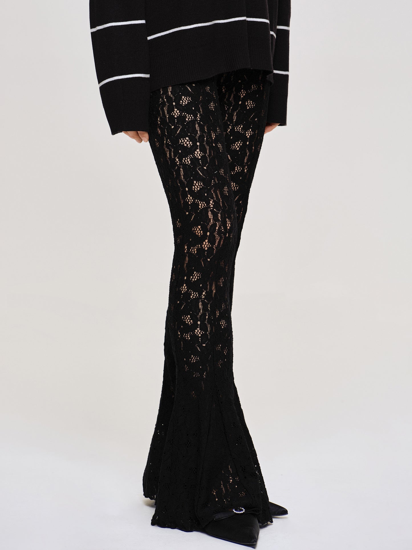 Chantilly Lace Pants, Black