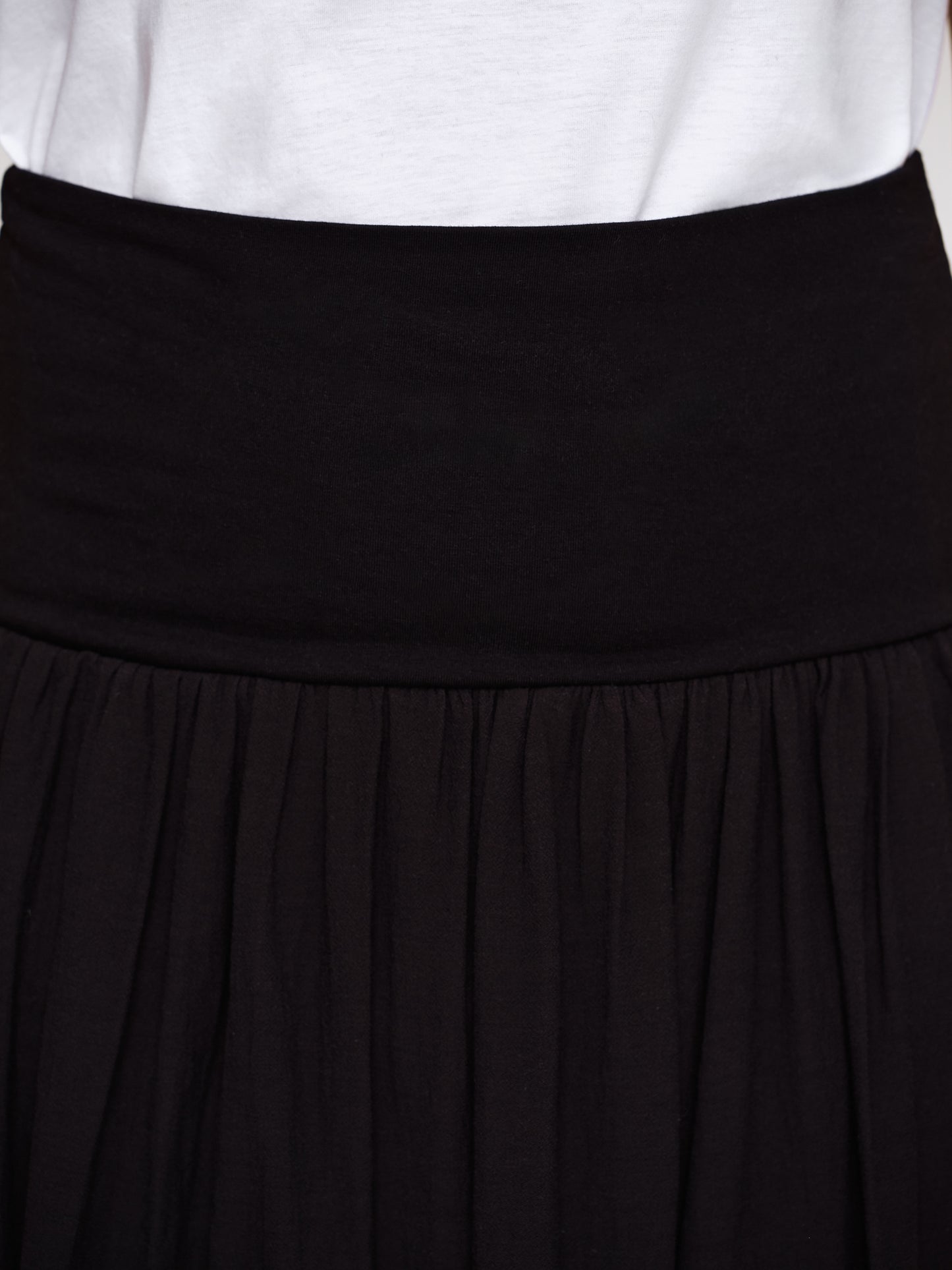 Ocelia Drop Waist Maxi Skirt, Black