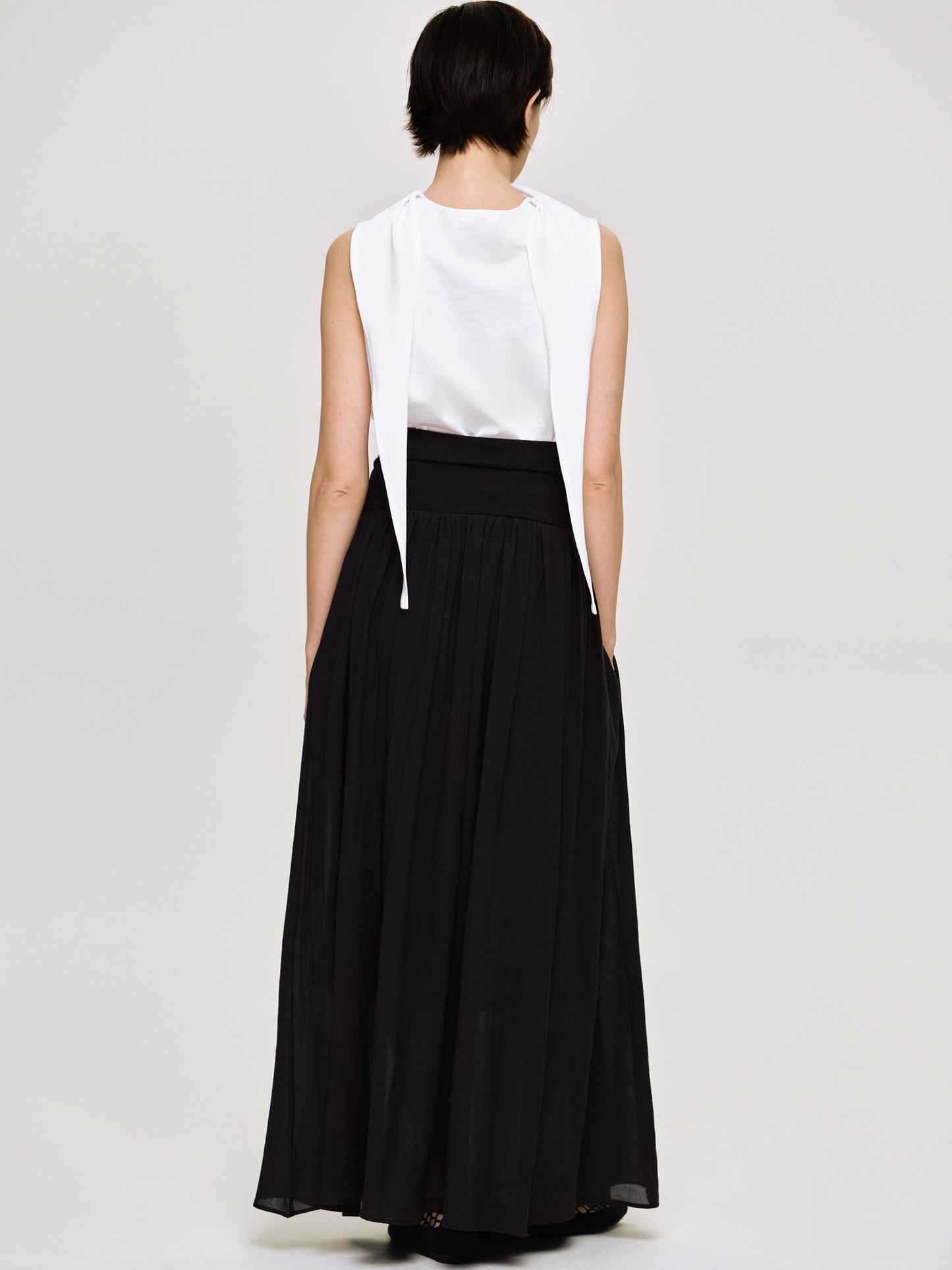 Ocelia Drop Waist Maxi Skirt, Black