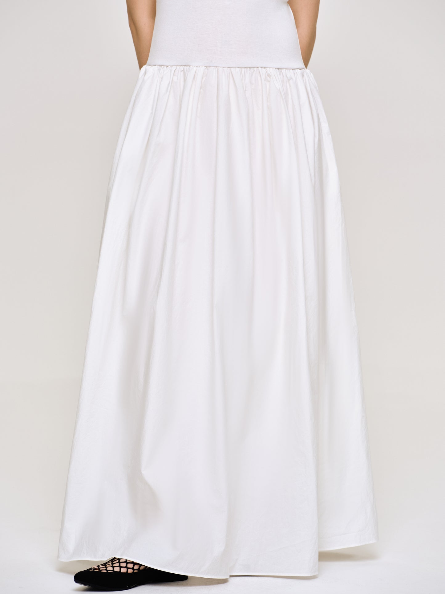 Amal Drop Waist Racer Tank Dress, White