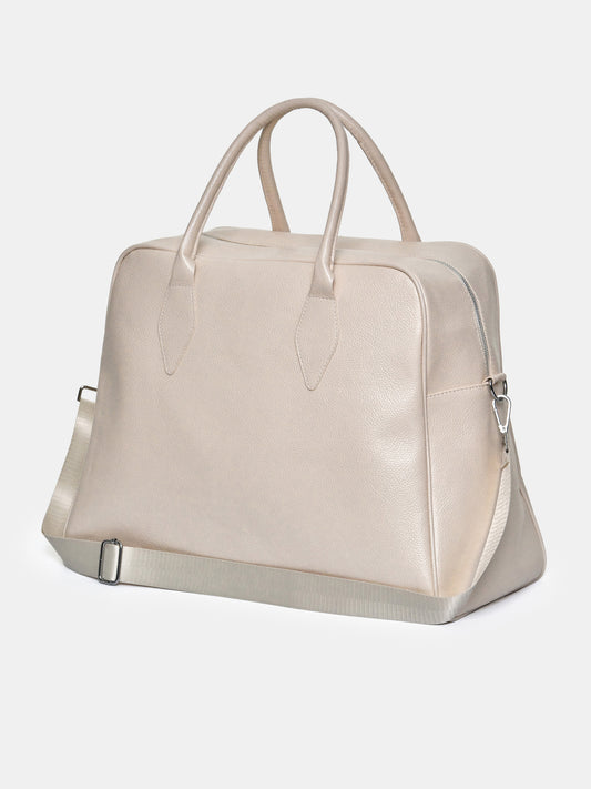 (Pre-order) XLarge Weekender Faux-Leather Bag, Birch