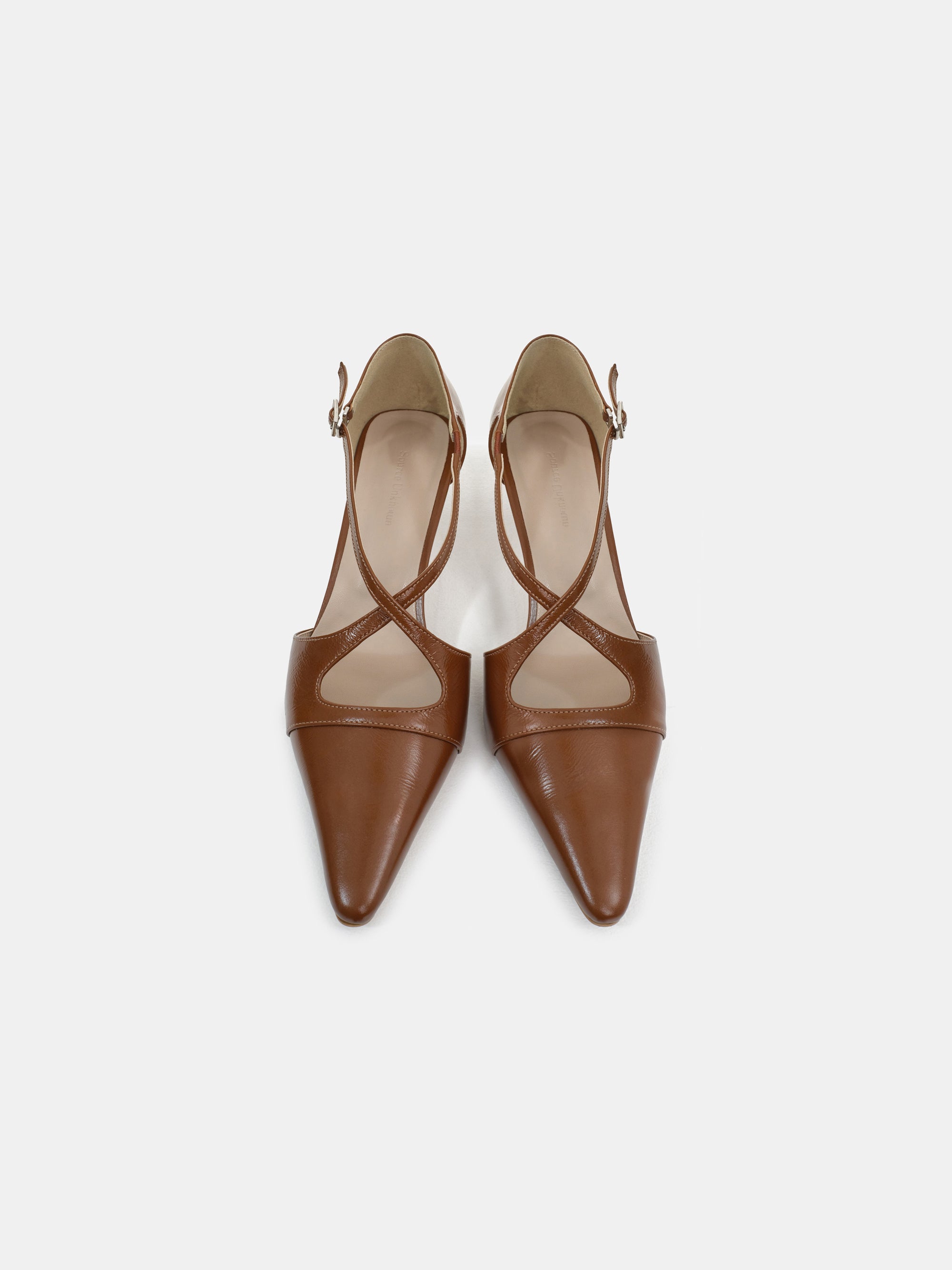 Bugur 80's Criss-Cross Pumps, Latte