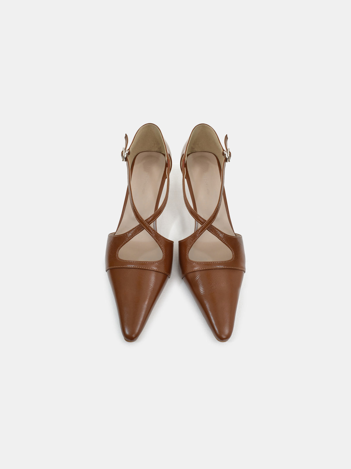Bugur 80's Criss-Cross Pumps, Latte