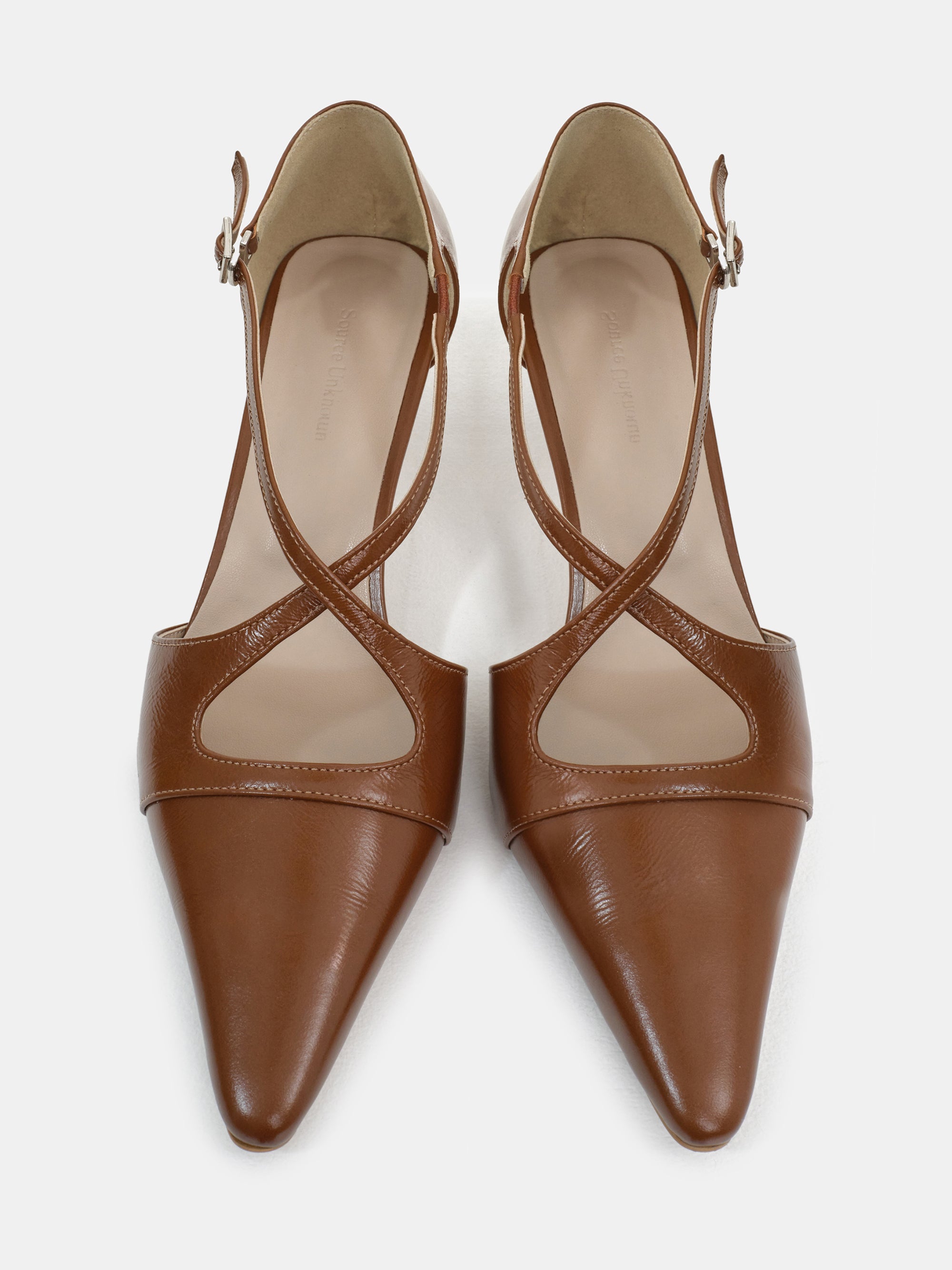 Bugur 80's Criss-Cross Pumps, Latte