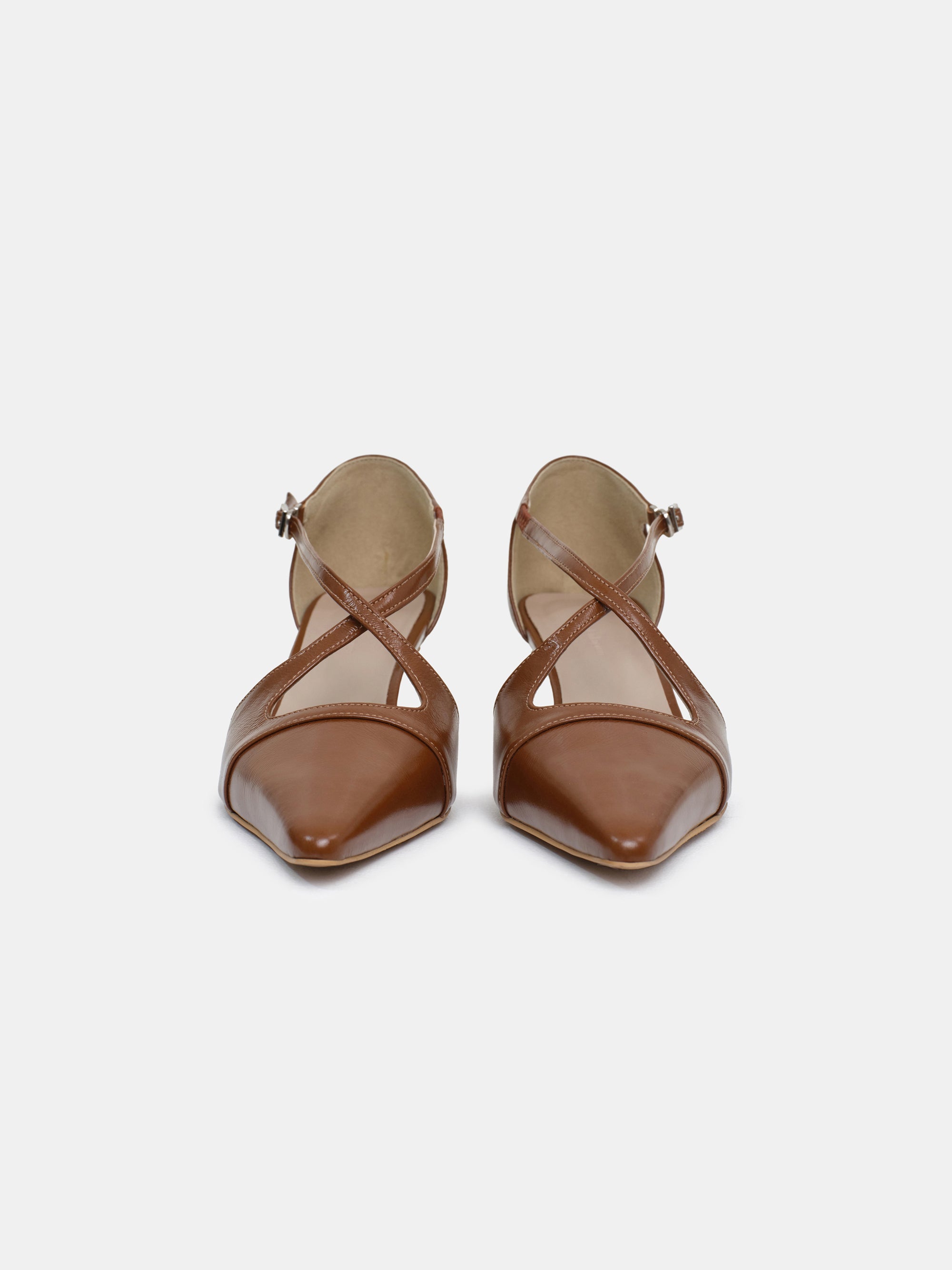 Bugur 80's Criss-Cross Pumps, Latte