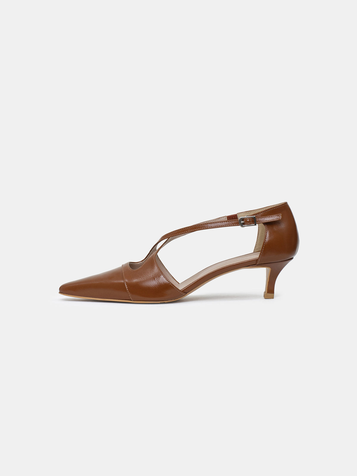 Bugur 80's Criss-Cross Pumps, Latte