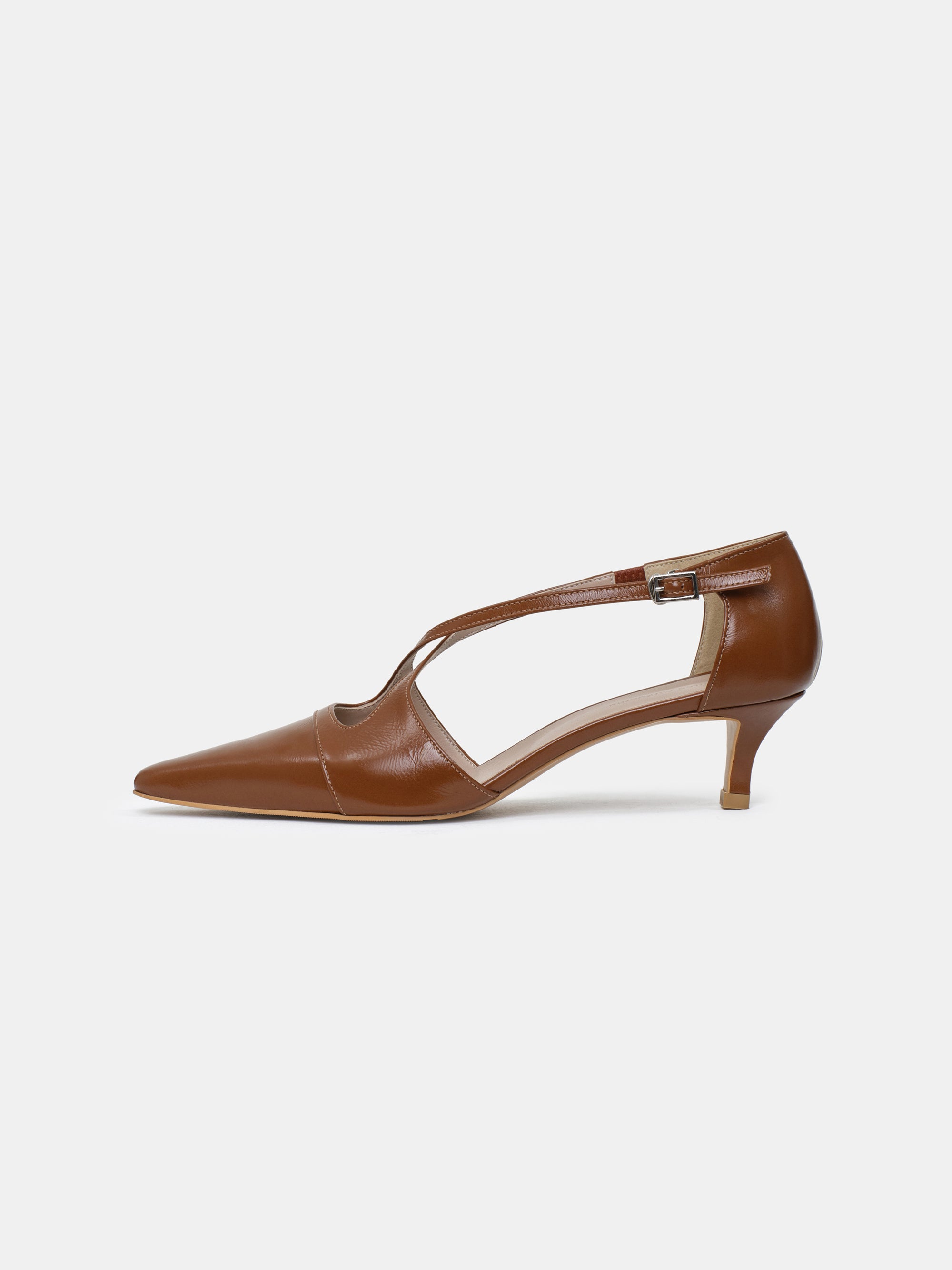 Bugur 80's Criss-Cross Pumps, Latte