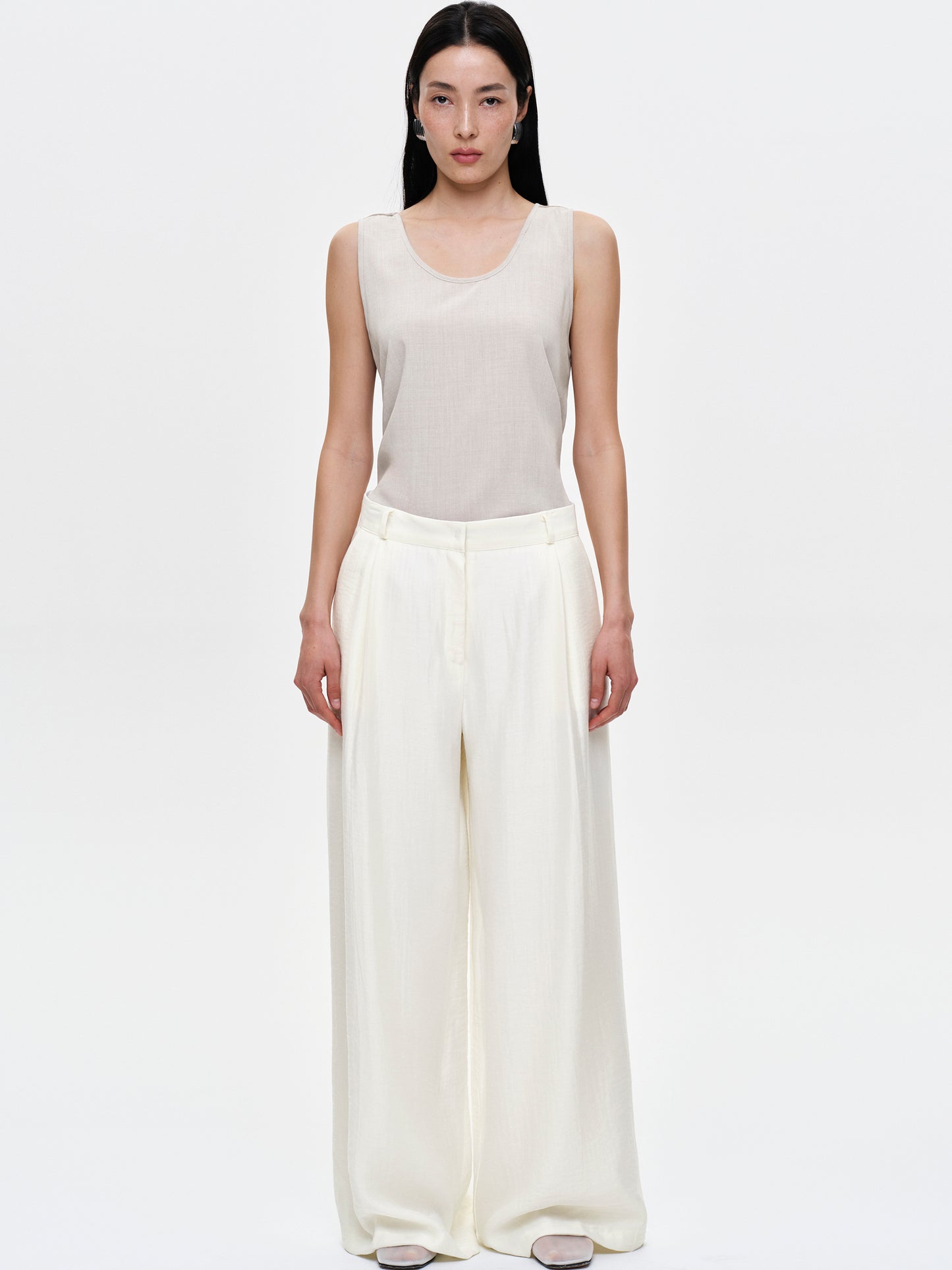 Tencel Trousers, Cream