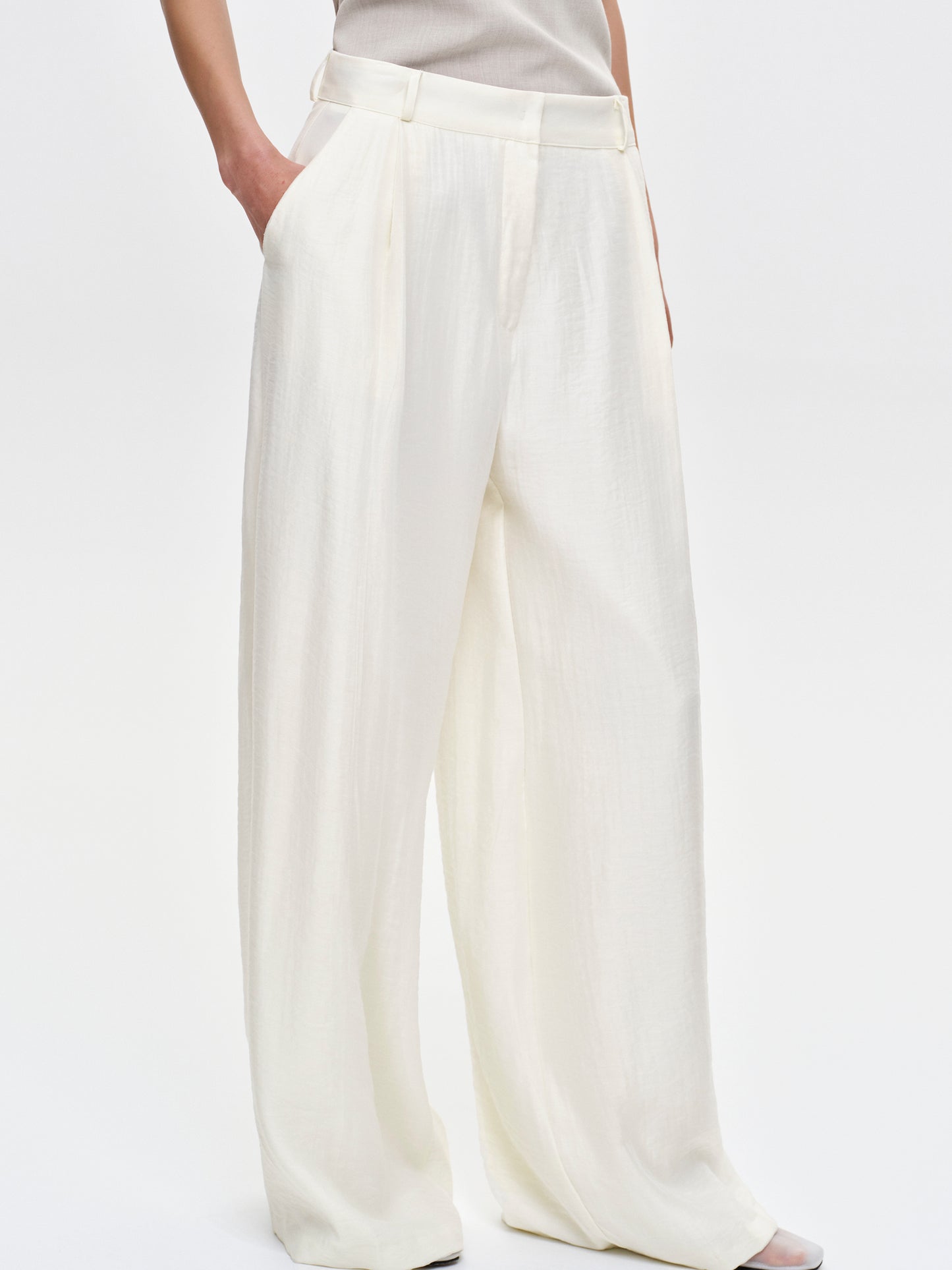 Tencel Trousers, Cream