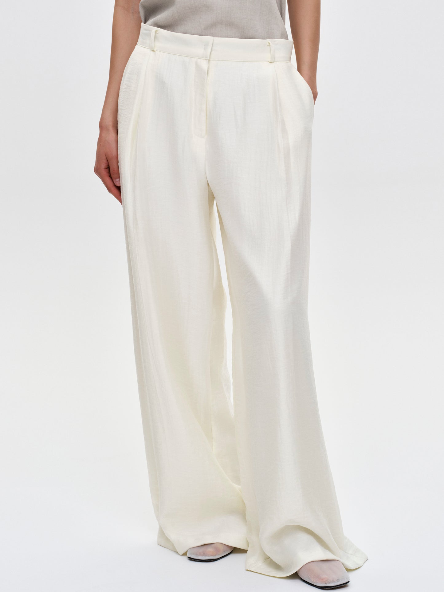 Tencel Trousers, Cream