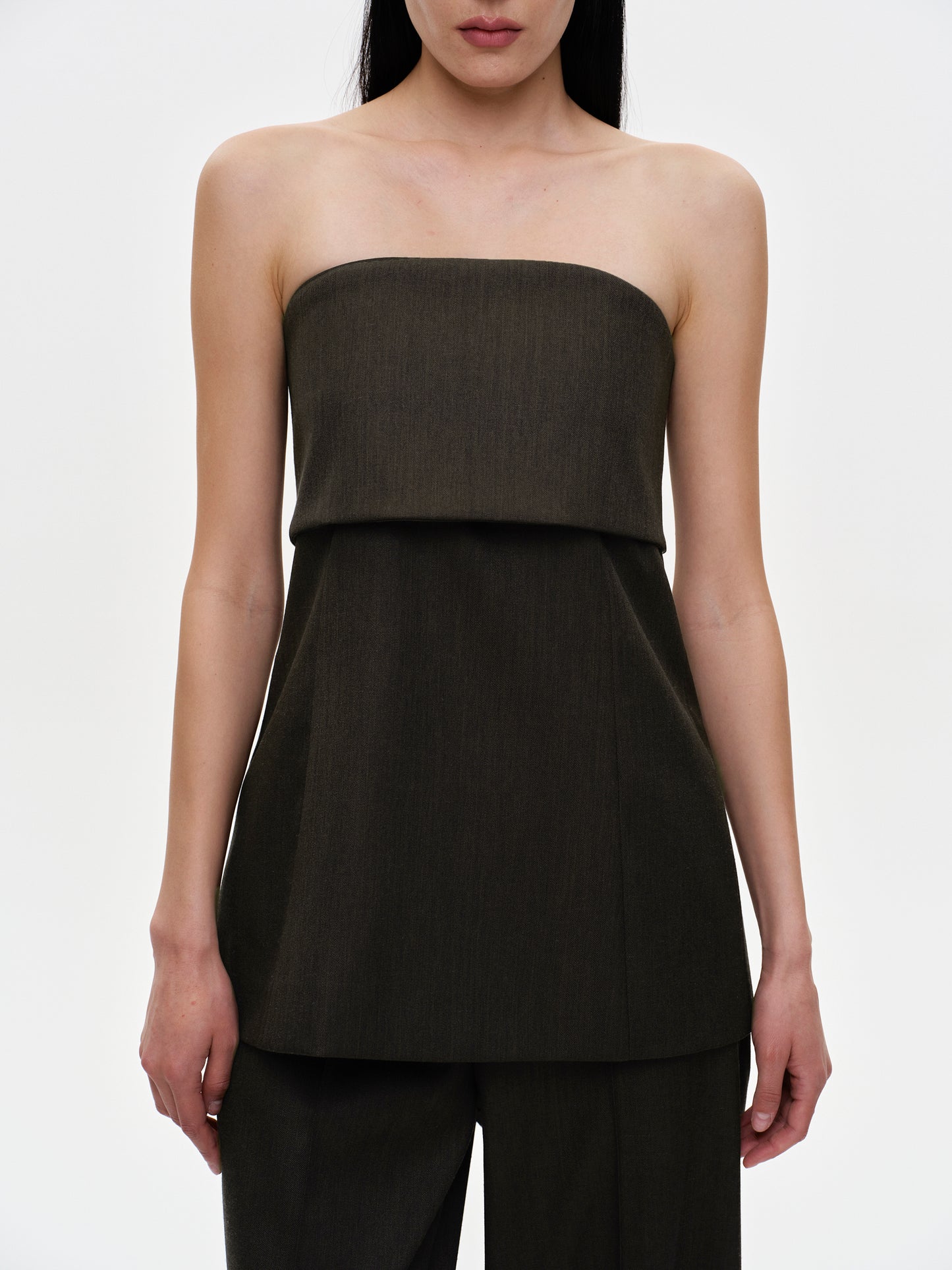 Strapless Bustier Top, Espresso