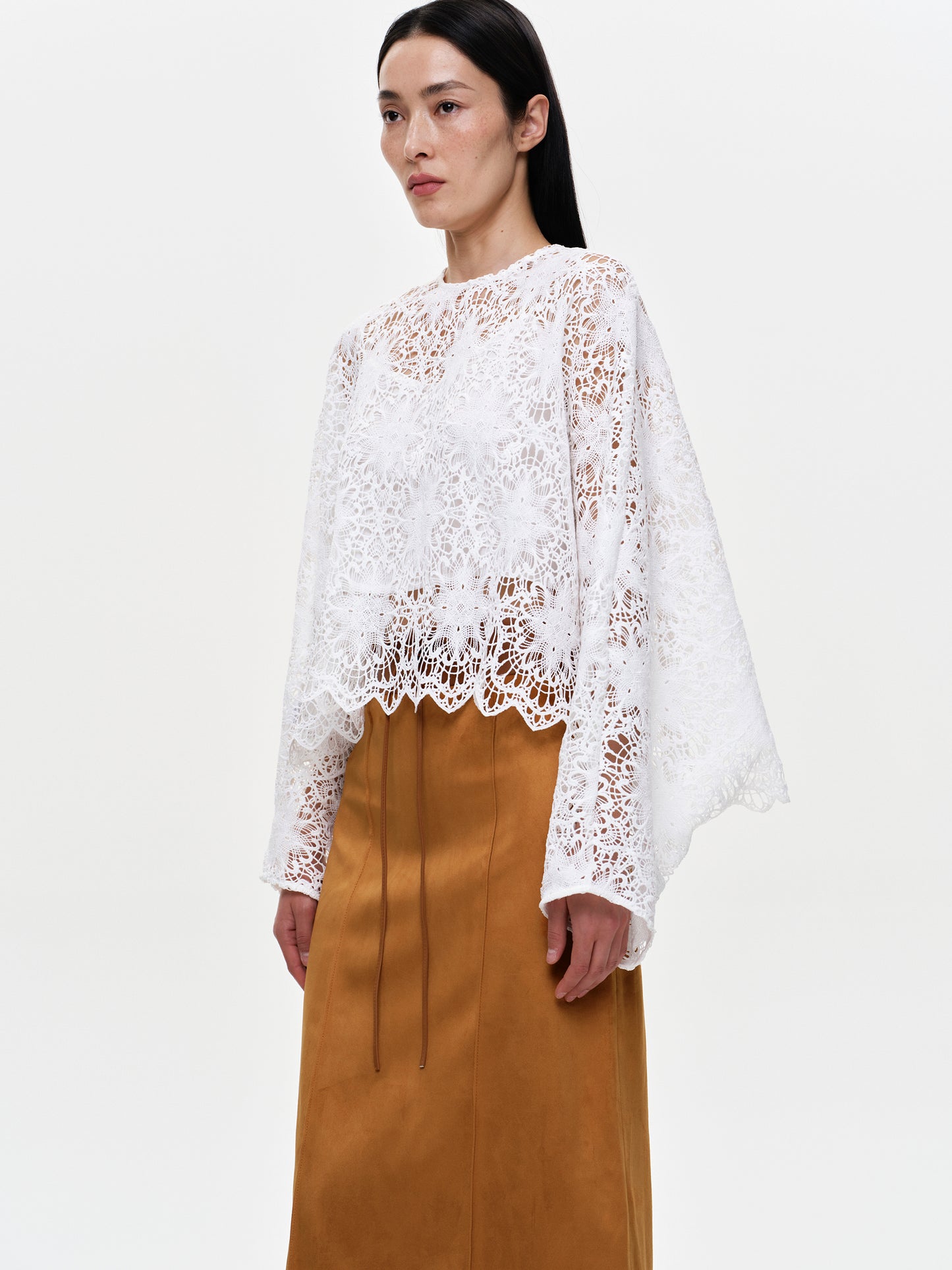 Floral Lace Blouse, White