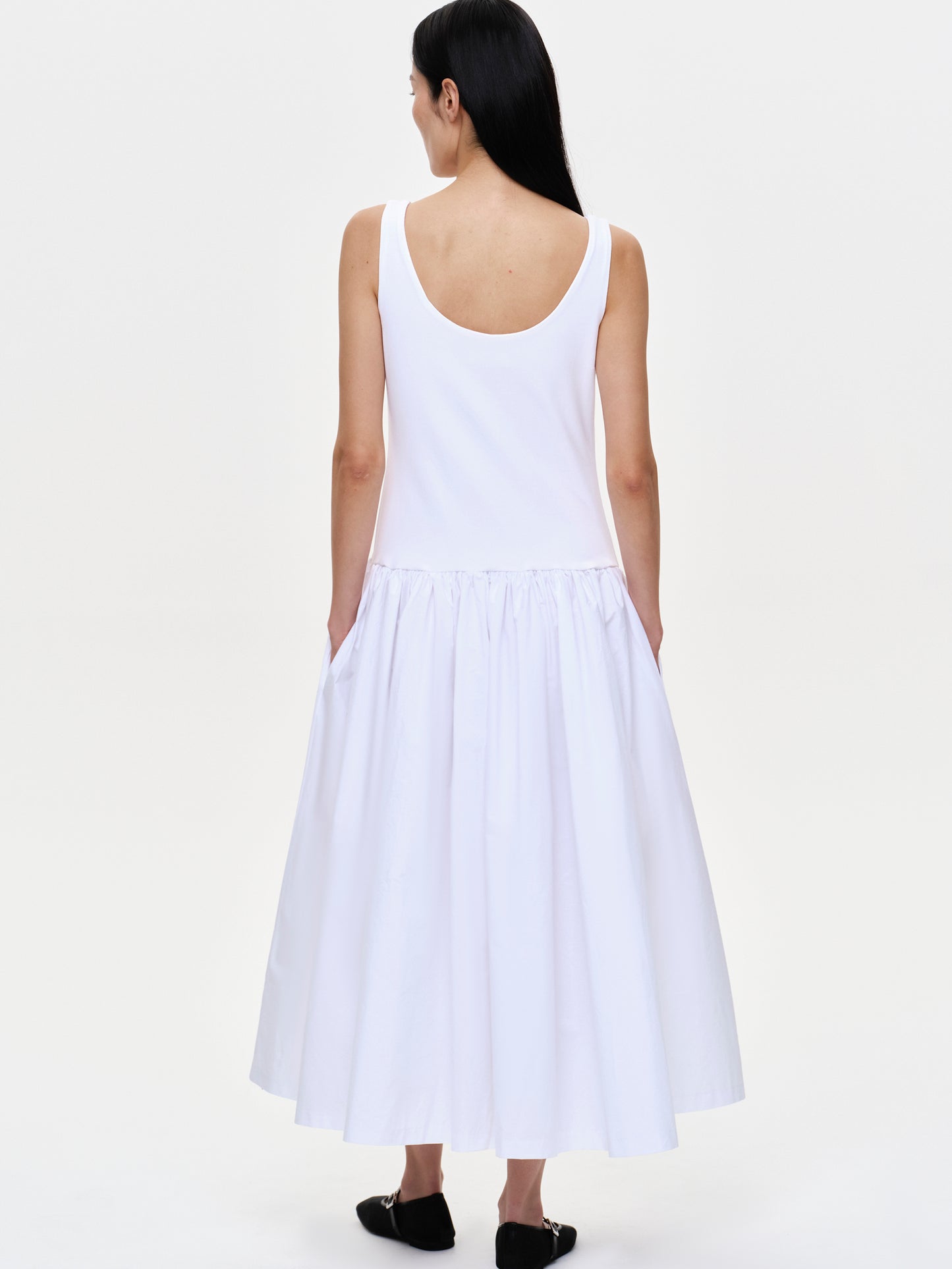 Drop Waist Maxi Dress, White