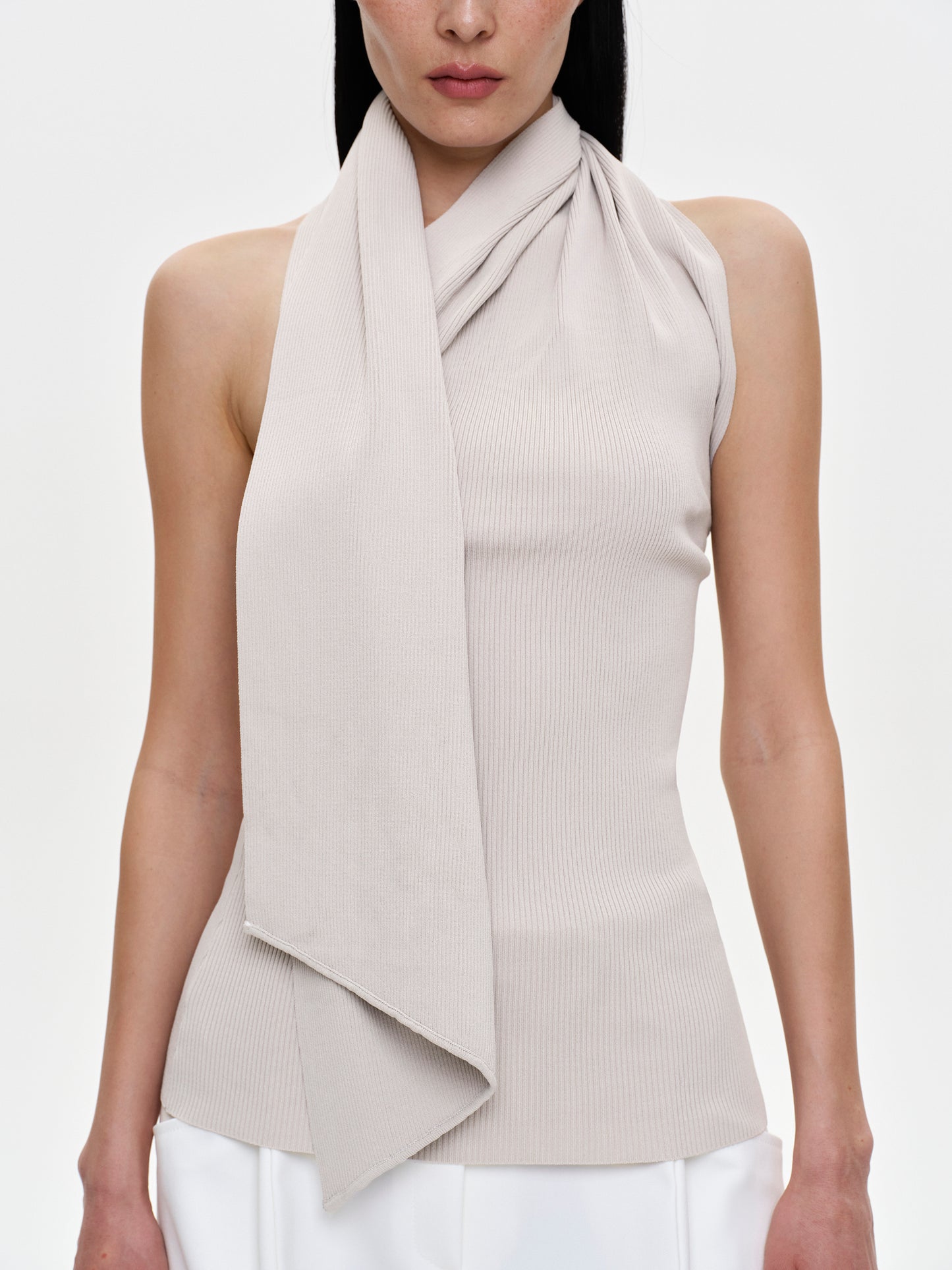 (Pre-order) Scarf Tank Top, Mauve Grey