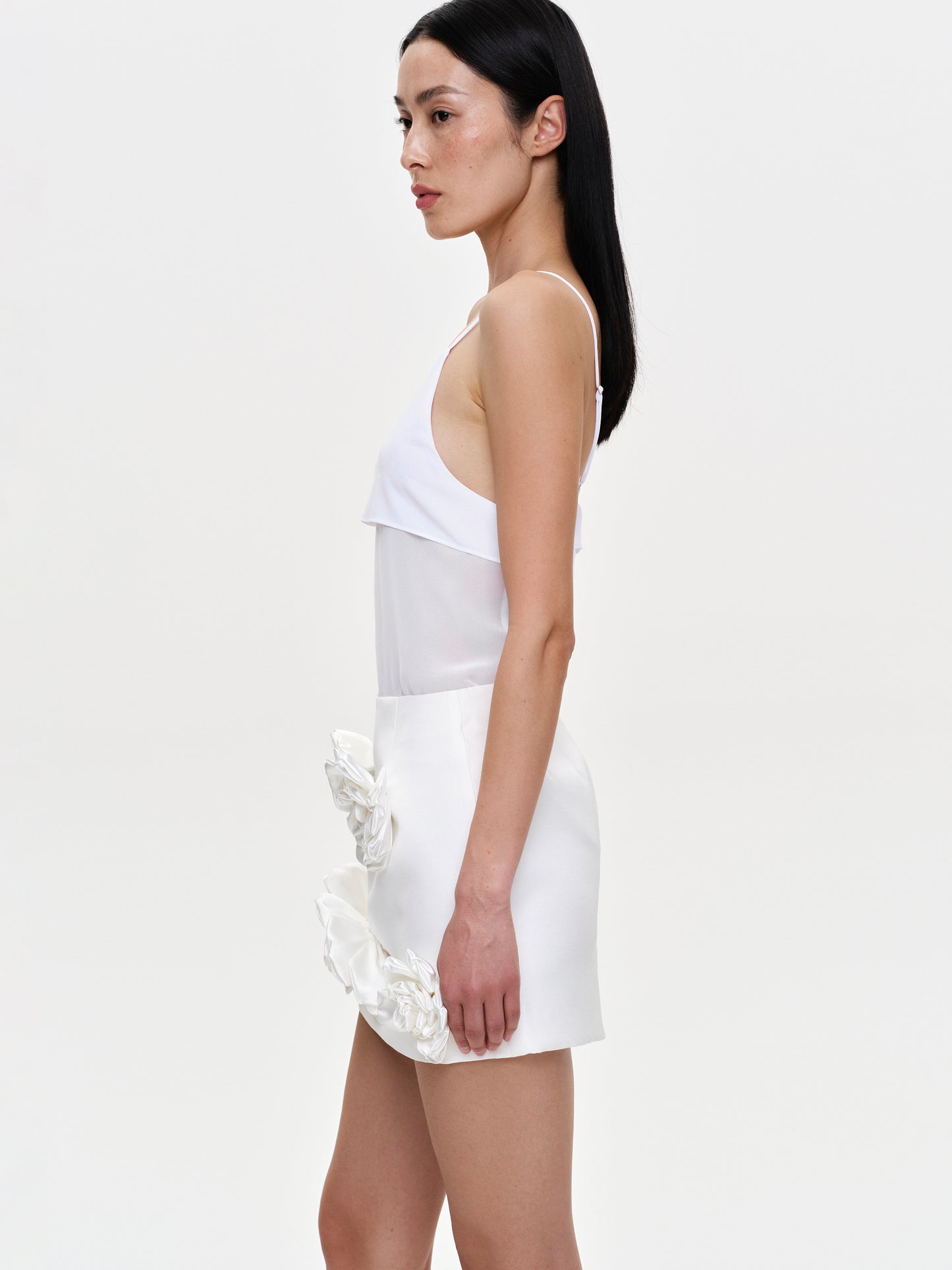 Semi-Sheer Minidress, White
