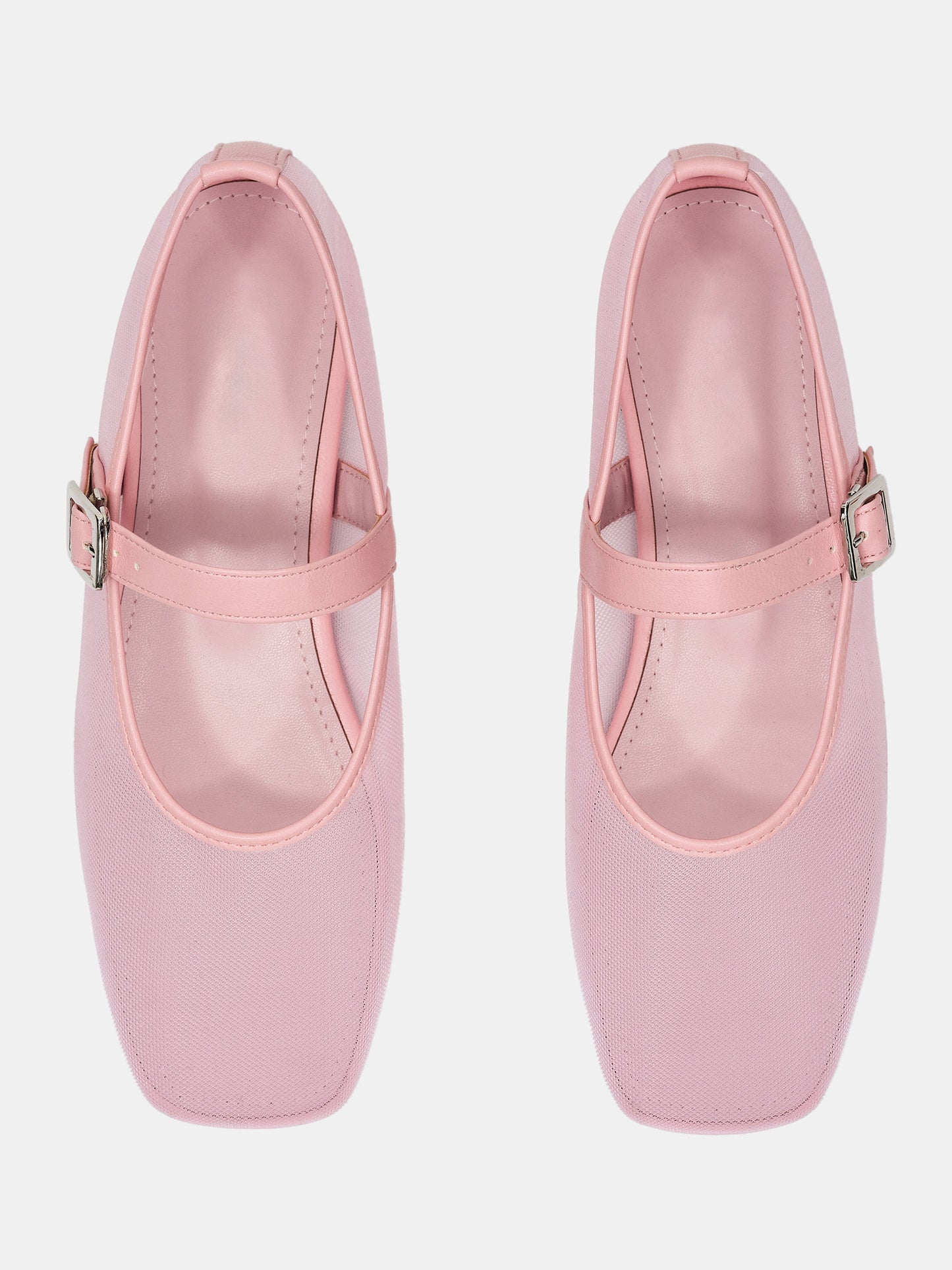 Mary Jane Mesh Ballerina Flats, Pink – SourceUnknown