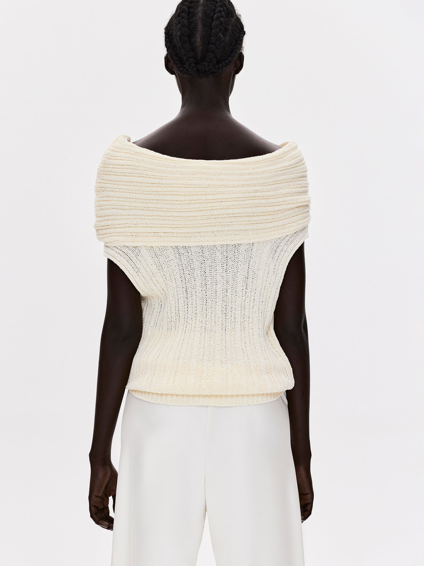 Becca Sleeveless High Roll Knit, Birch