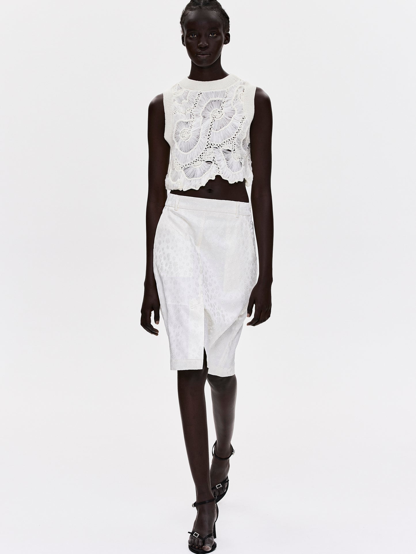 Macrame Lace Applique Top, Ivory – SourceUnknown