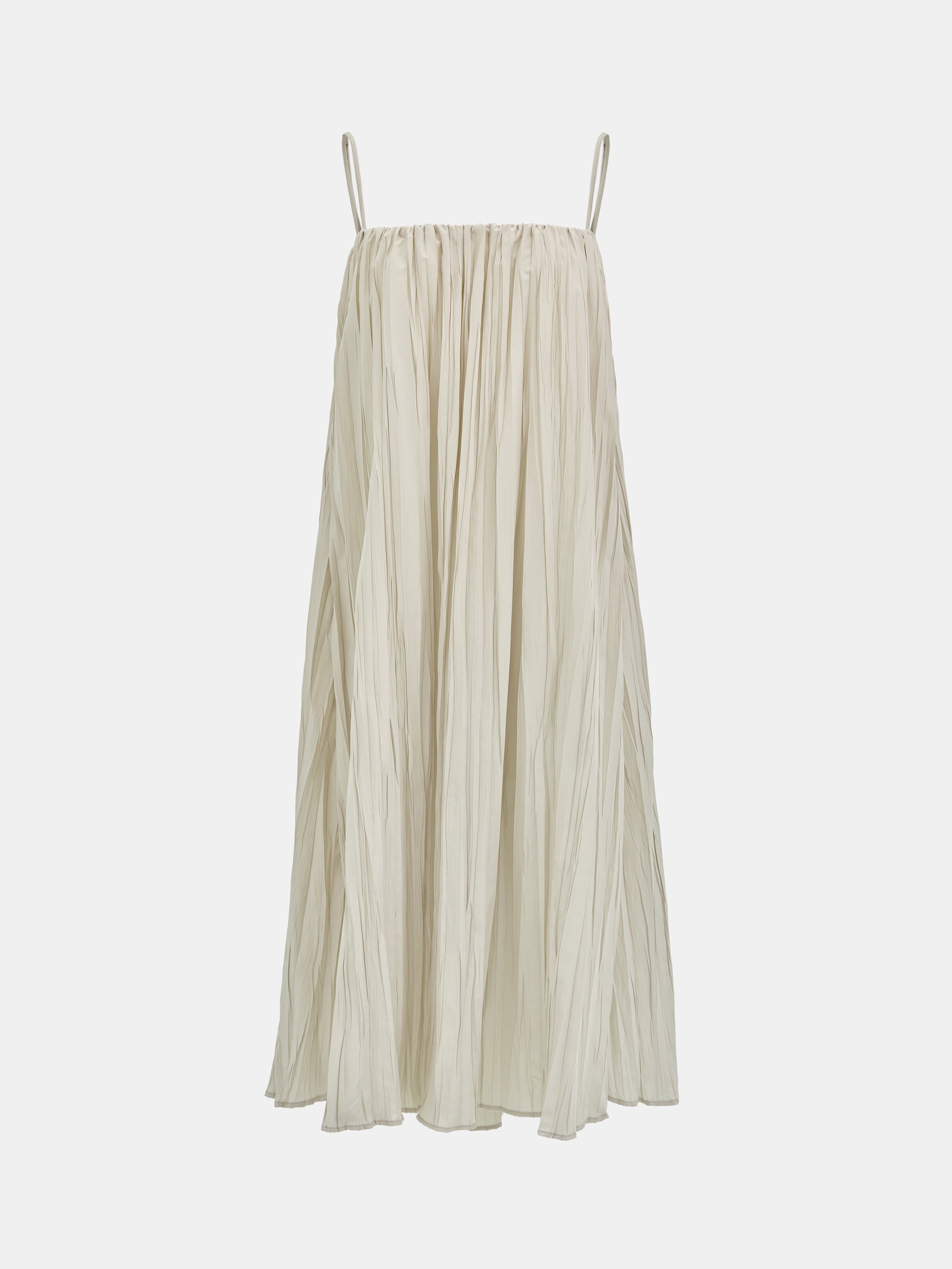 Pleated Camisole Dress, Alabaster