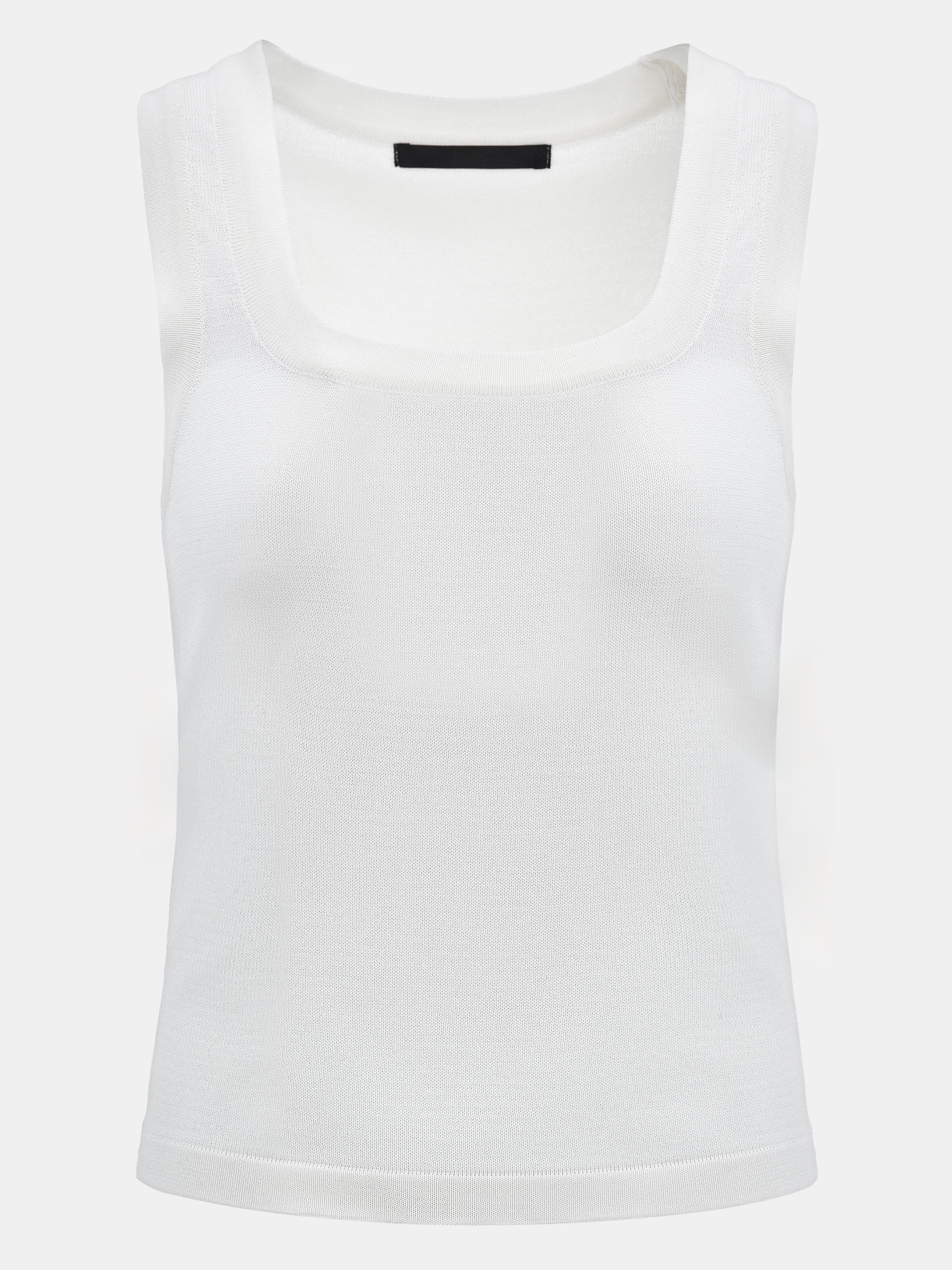 Rib-Knit Tank Top, White