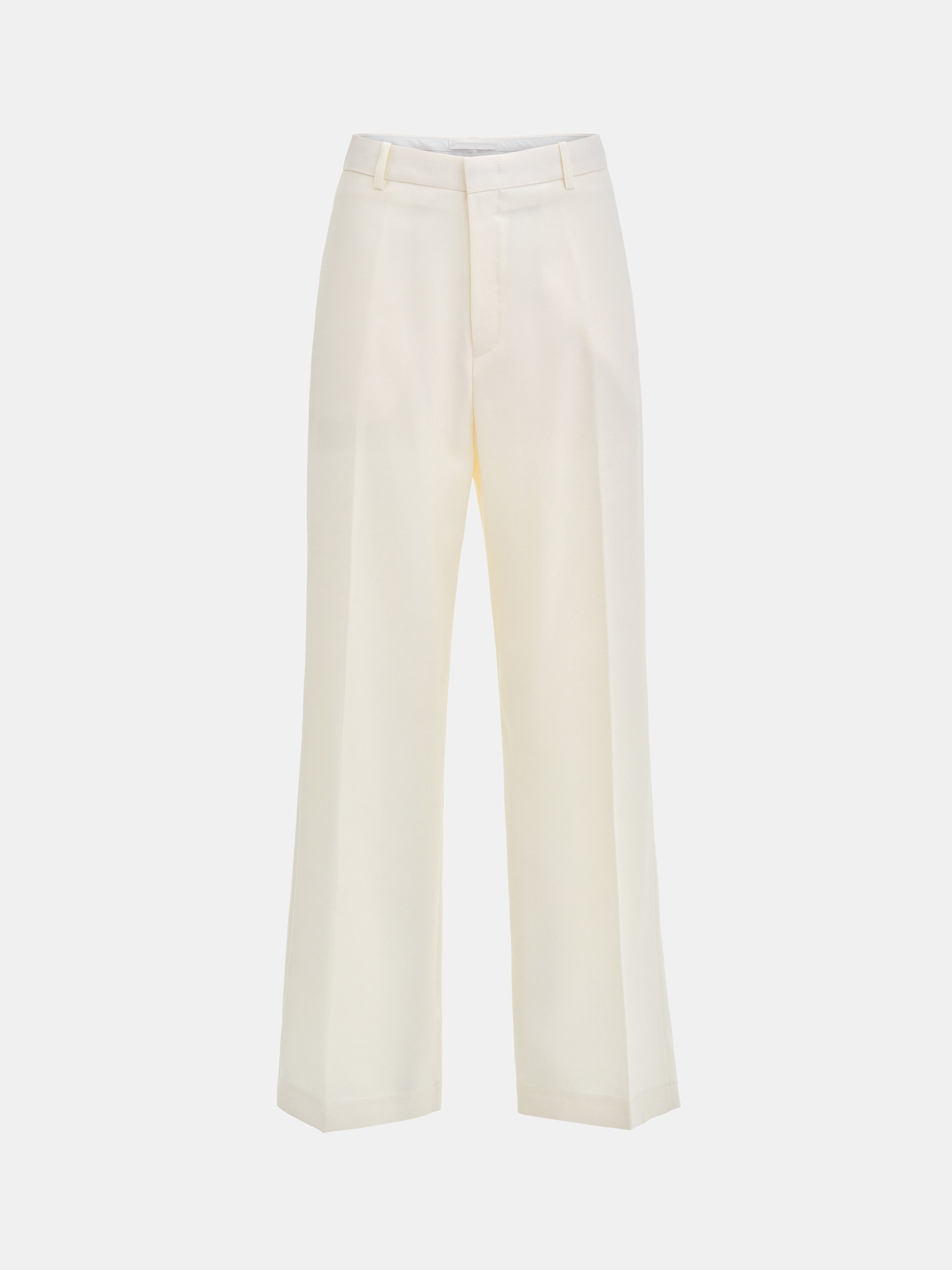 Streamlined Boot-Cut Trousers, Ivory