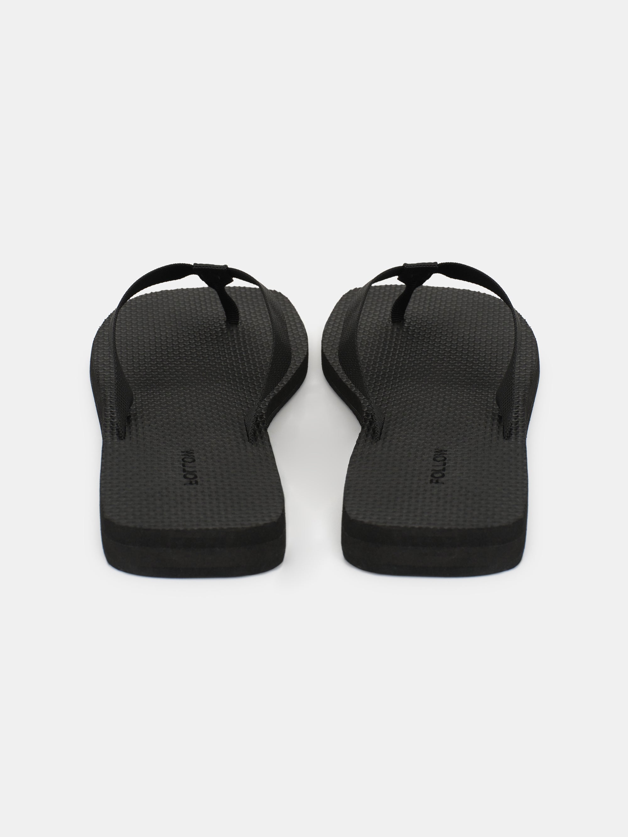 Woven Strap Flip-Flops, Black