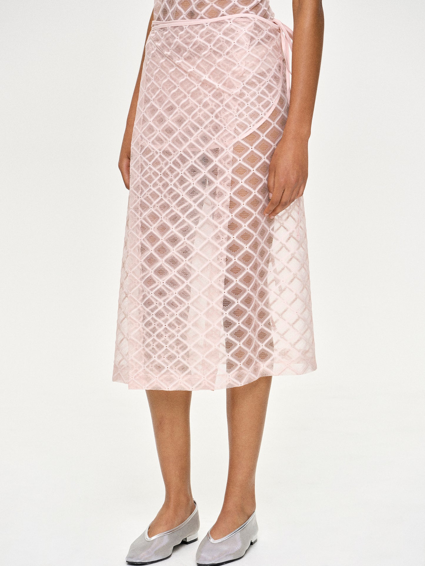 Rasato Lacework Wrap Skirt, Pink