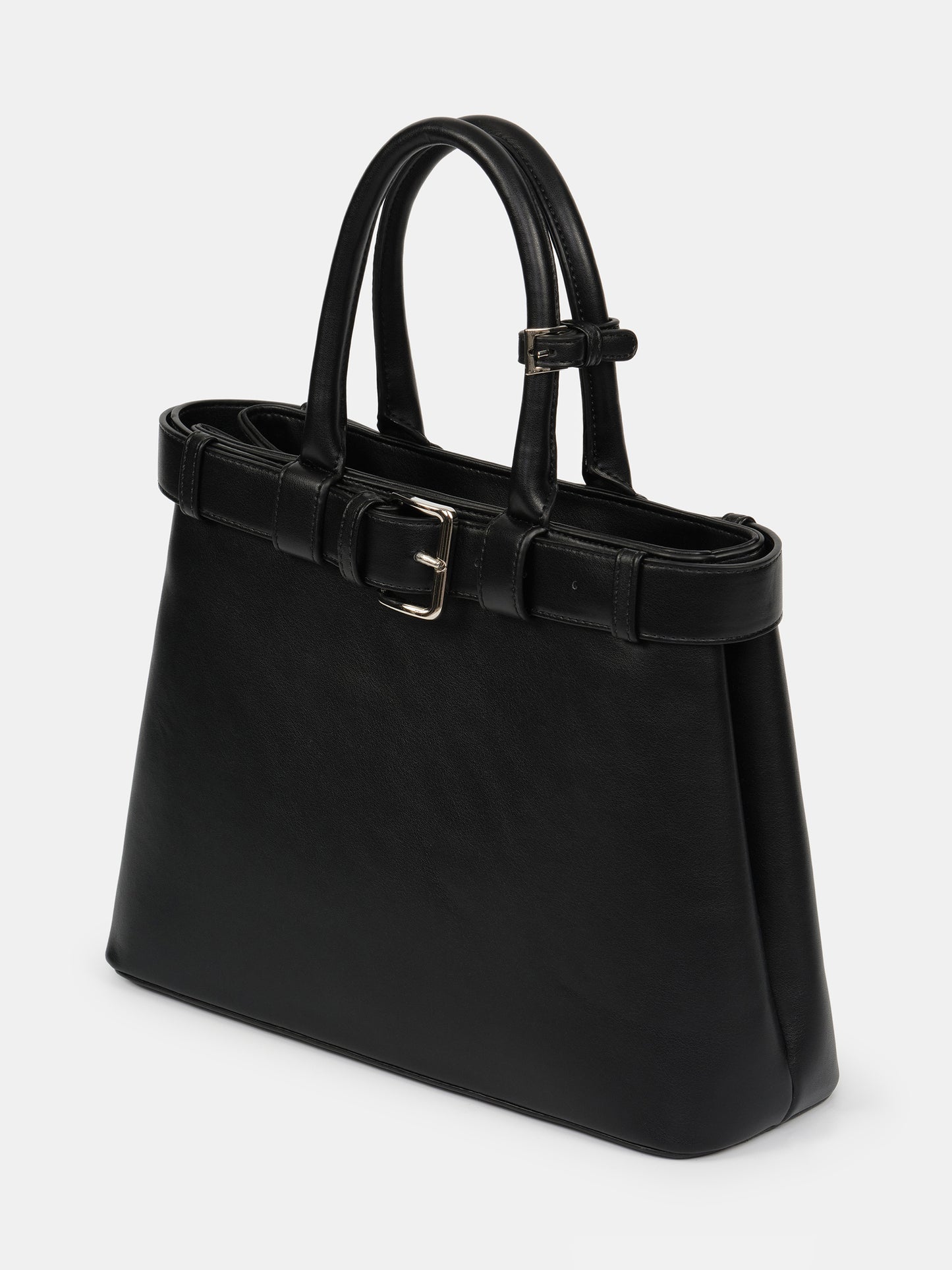 (Pre-order) Belted Tote Bag, Black