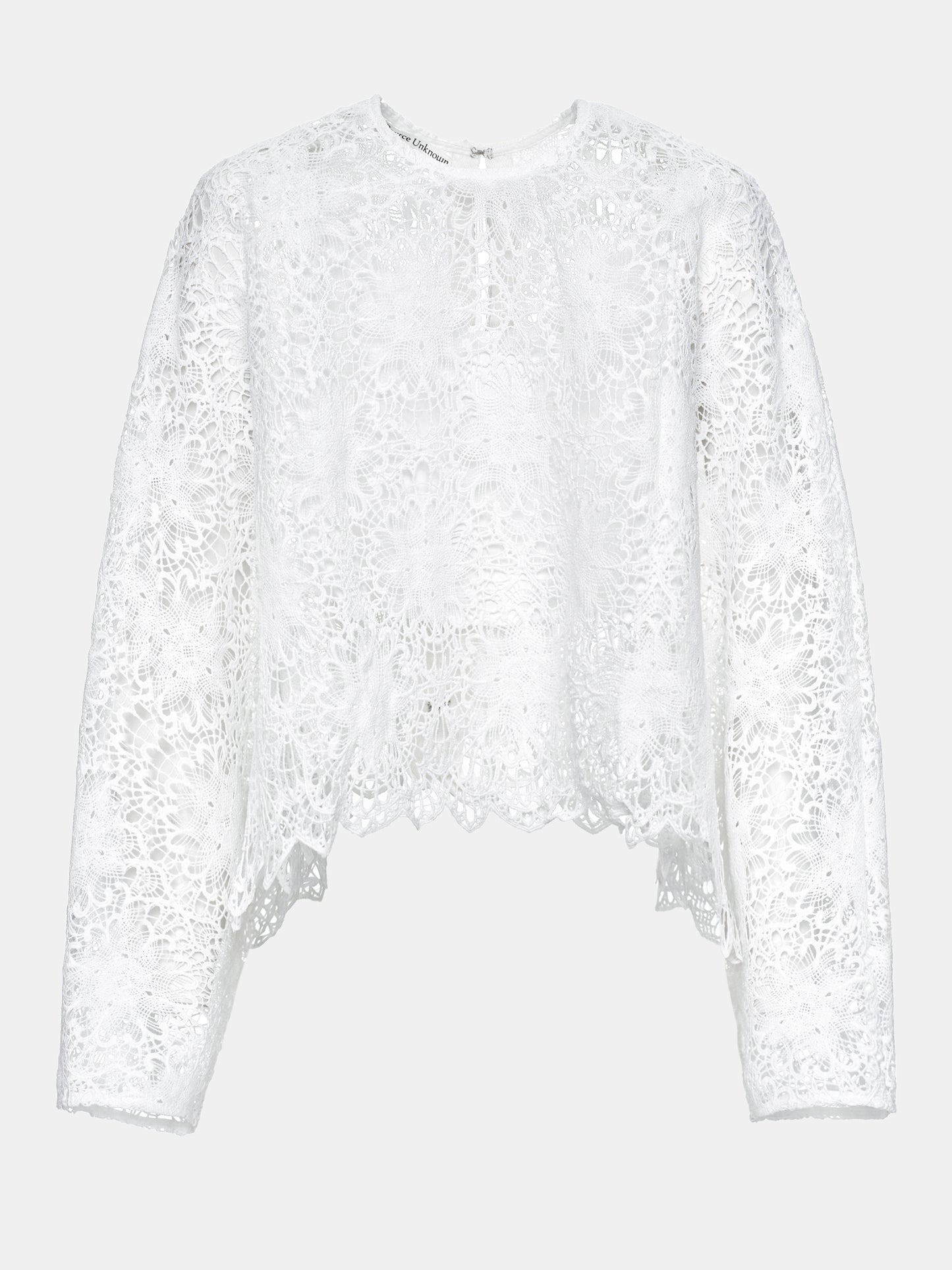 Solene Floral Lace Blouse, White