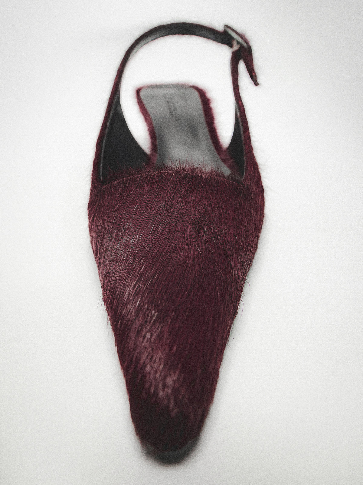 Nomie Cow-Hair Slingback, Wine